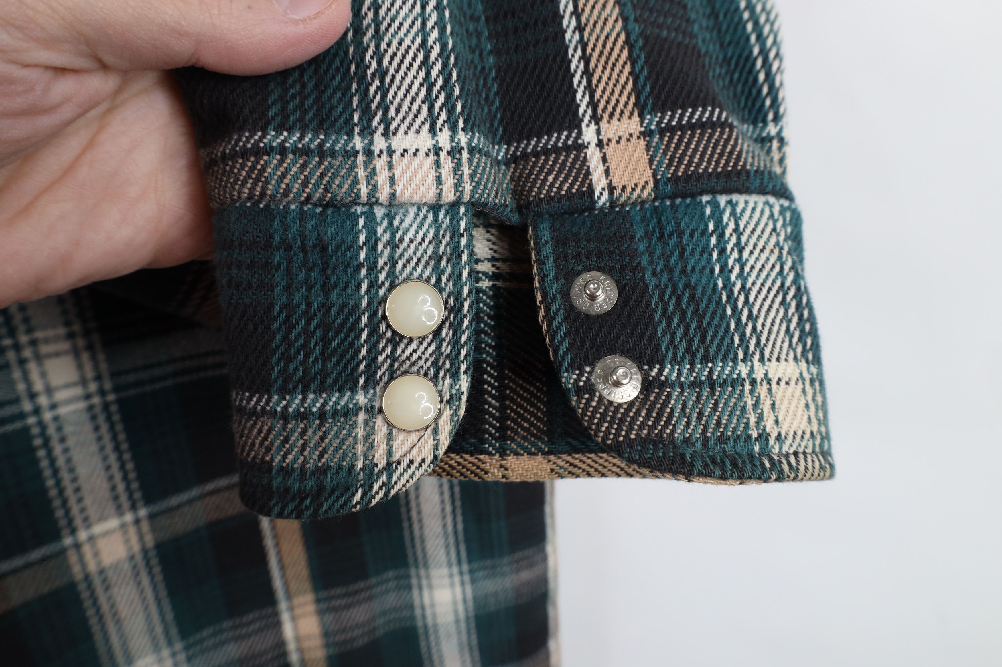FiveBrother × Vintage Vtg 90s Five Brother Flannel Snap Button Shirt Jacket USA Size US XL / EU 56 / 4 - 4 Thumbnail