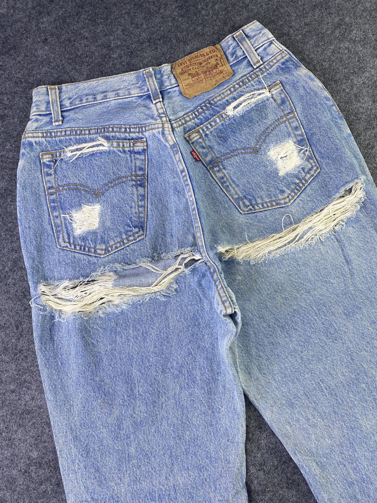 Jean × Levi's × Vintage Vintage Levis Distress Jeans - J914 Size 29" - 16 Thumbnail