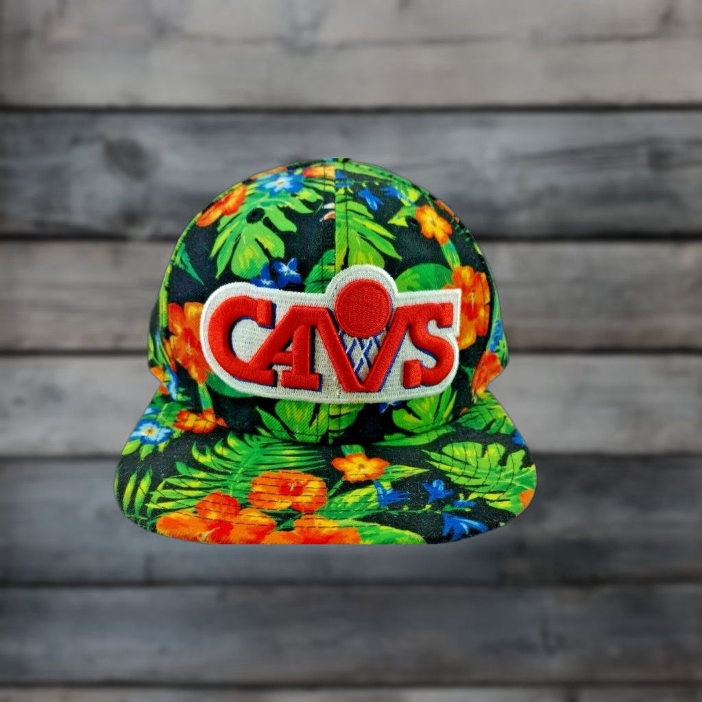 New Era VINTAGE CAVS Cleveland Cavaliers NBA New Era 9Fifty Snapback Floral Tropical Cap Hat Hat Size ONE SIZE - 1 Thumbnail