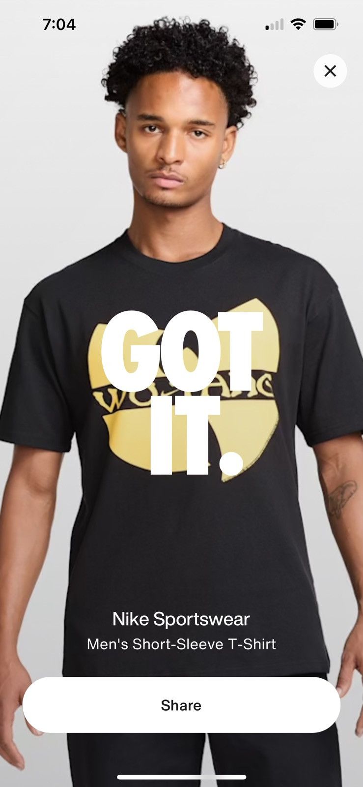 ☆ NIKE x Wu-Tang Clan コラボTシャツ ☆ Nike x Wu-Tang Clan 'Men's T-Shirt' (IF2343-010) Release