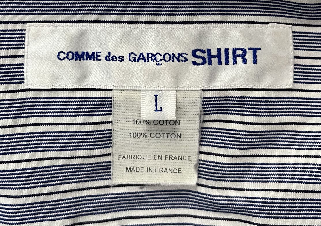 Comme des Garcons SHIRT COMME des GARÇONS Shirt Zip-Off Sleeve Stripe Button-Up Size US L / EU 52-54 / 3 - 4 Thumbnail