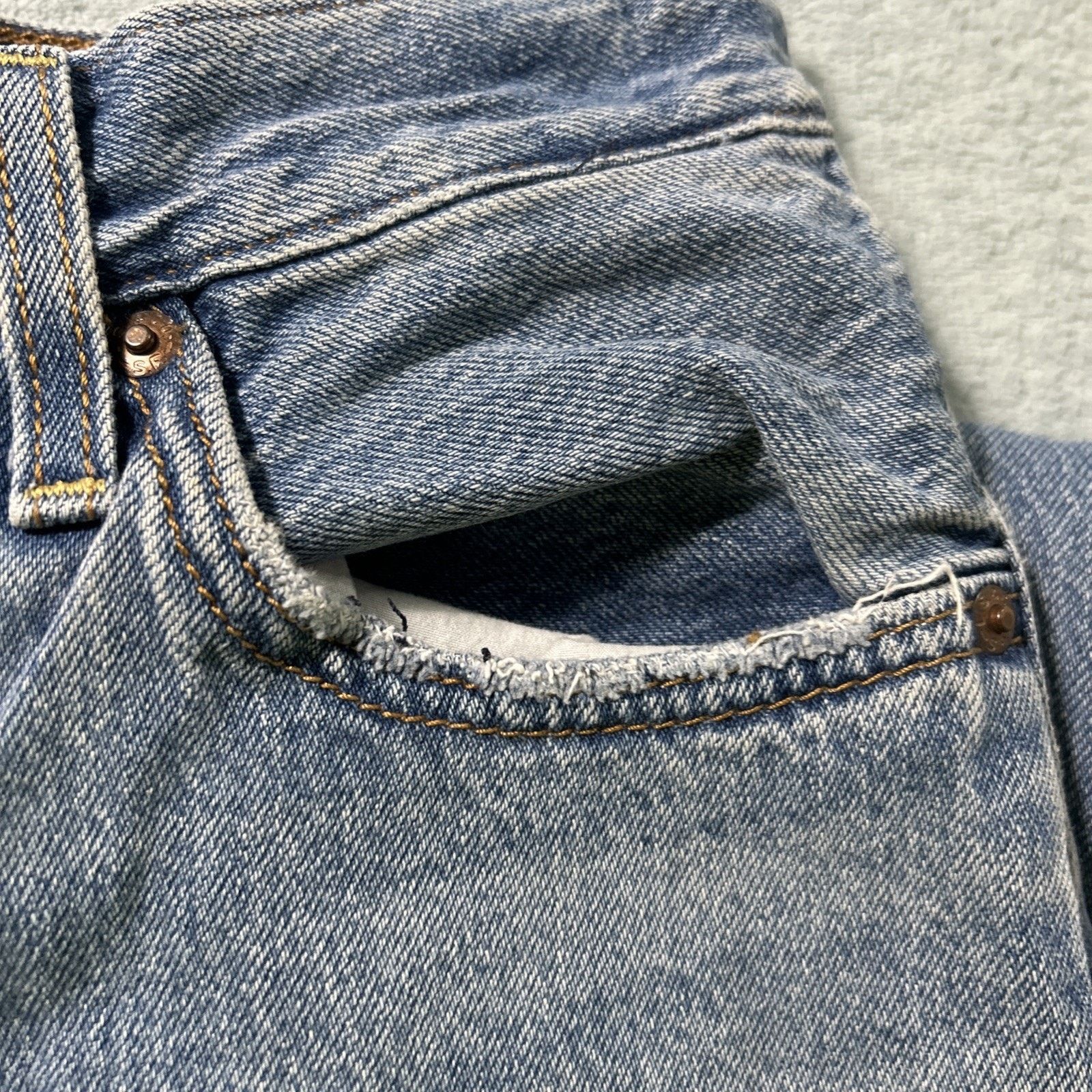 Levi's Levis Premium Loose Straight Jeans Women 27x29 Baggy Relaxed Size 27" / US 4 / IT 40 - 15 Thumbnail