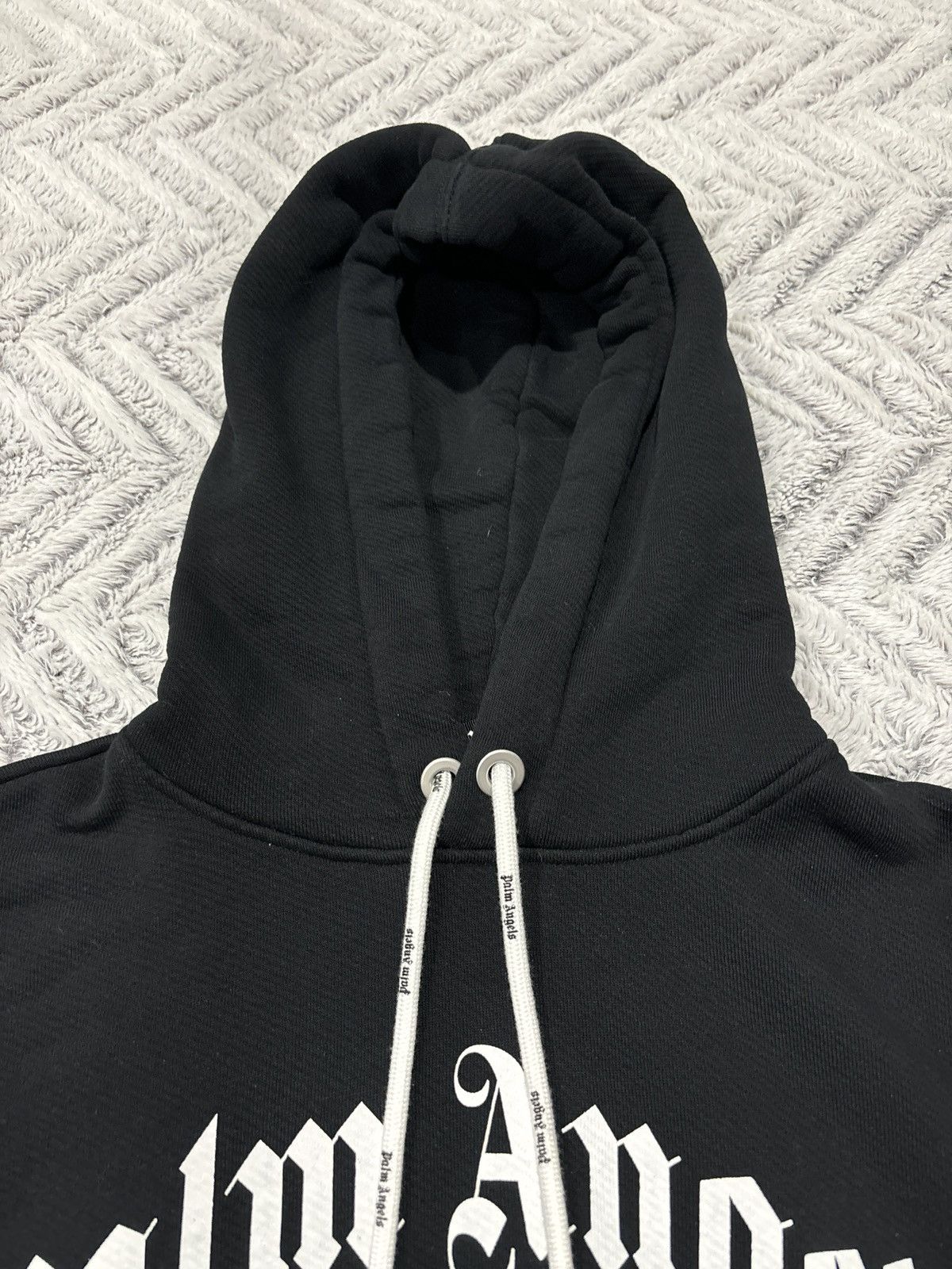 Palm Angels Palm Angels men's black Curved Logo Hoodie- black Size US L / EU 52-54 / 3 - 5 Thumbnail