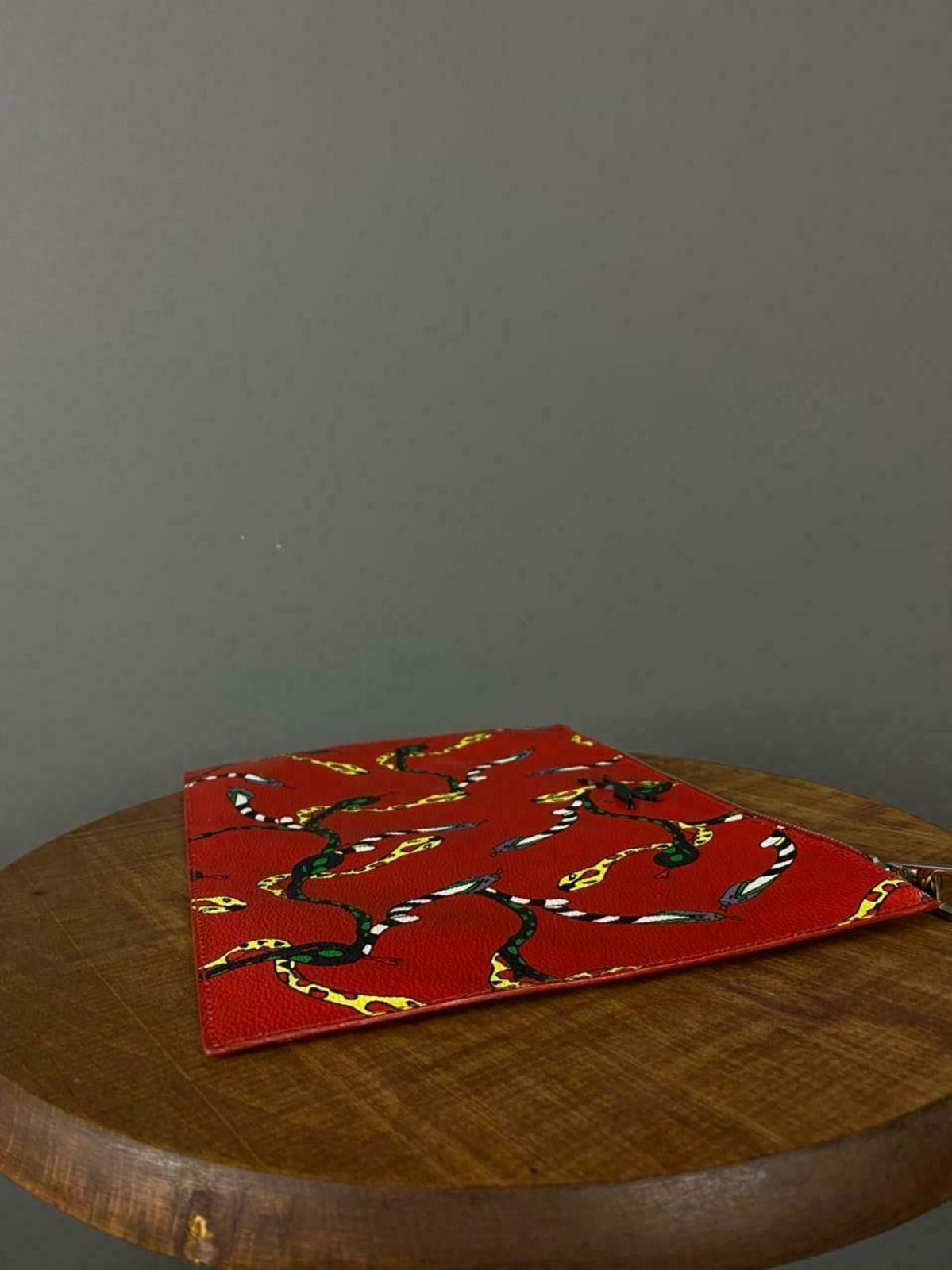 Designer Ladies Bimba Y Lola Red Snakes Print Clutch Bag Size ONE SIZE - 8 Thumbnail