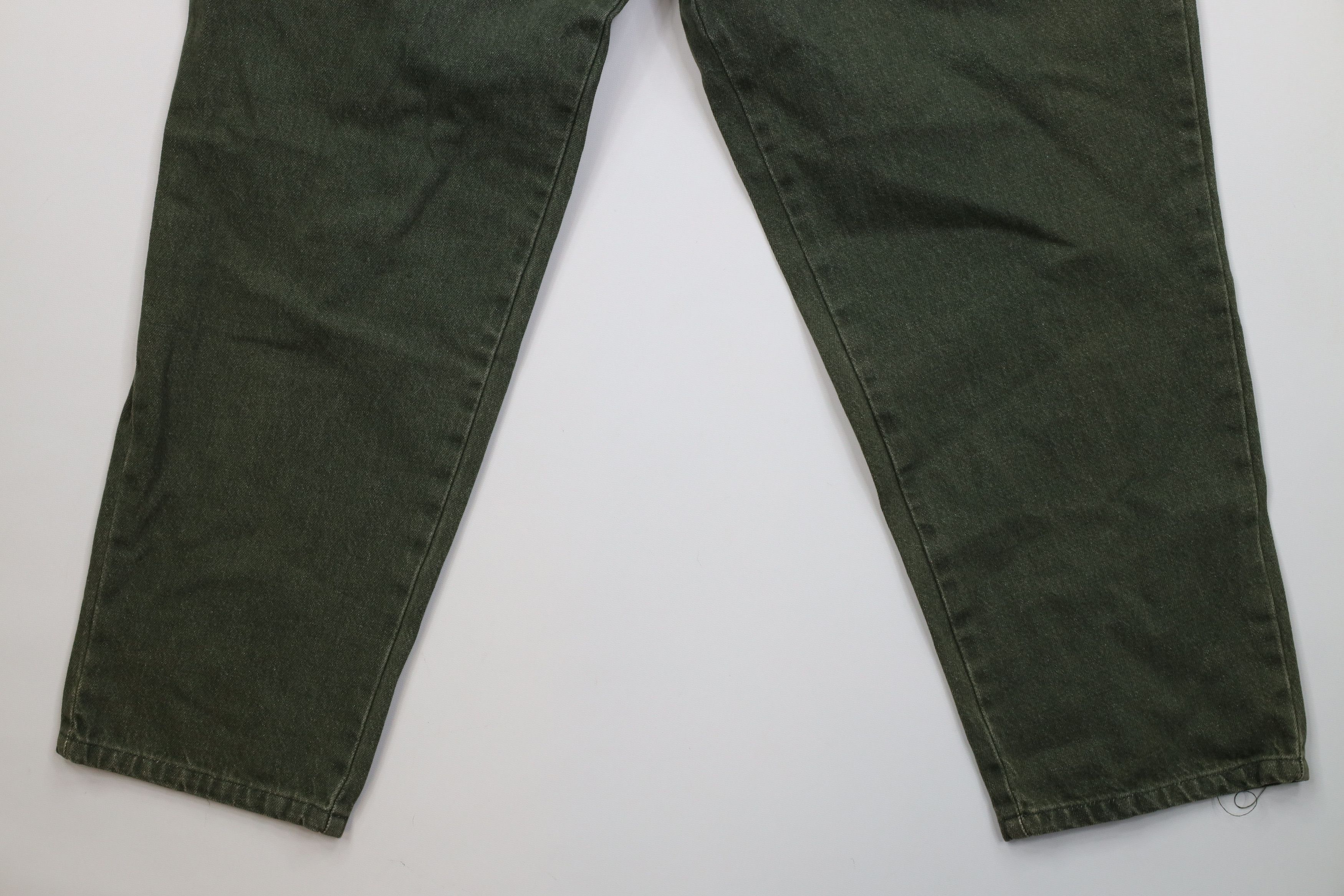 Vintage Vintage 90s Streetwear Relaxed Utility Denim Jeans Green USA Size 40" / US 18 - 4 Thumbnail