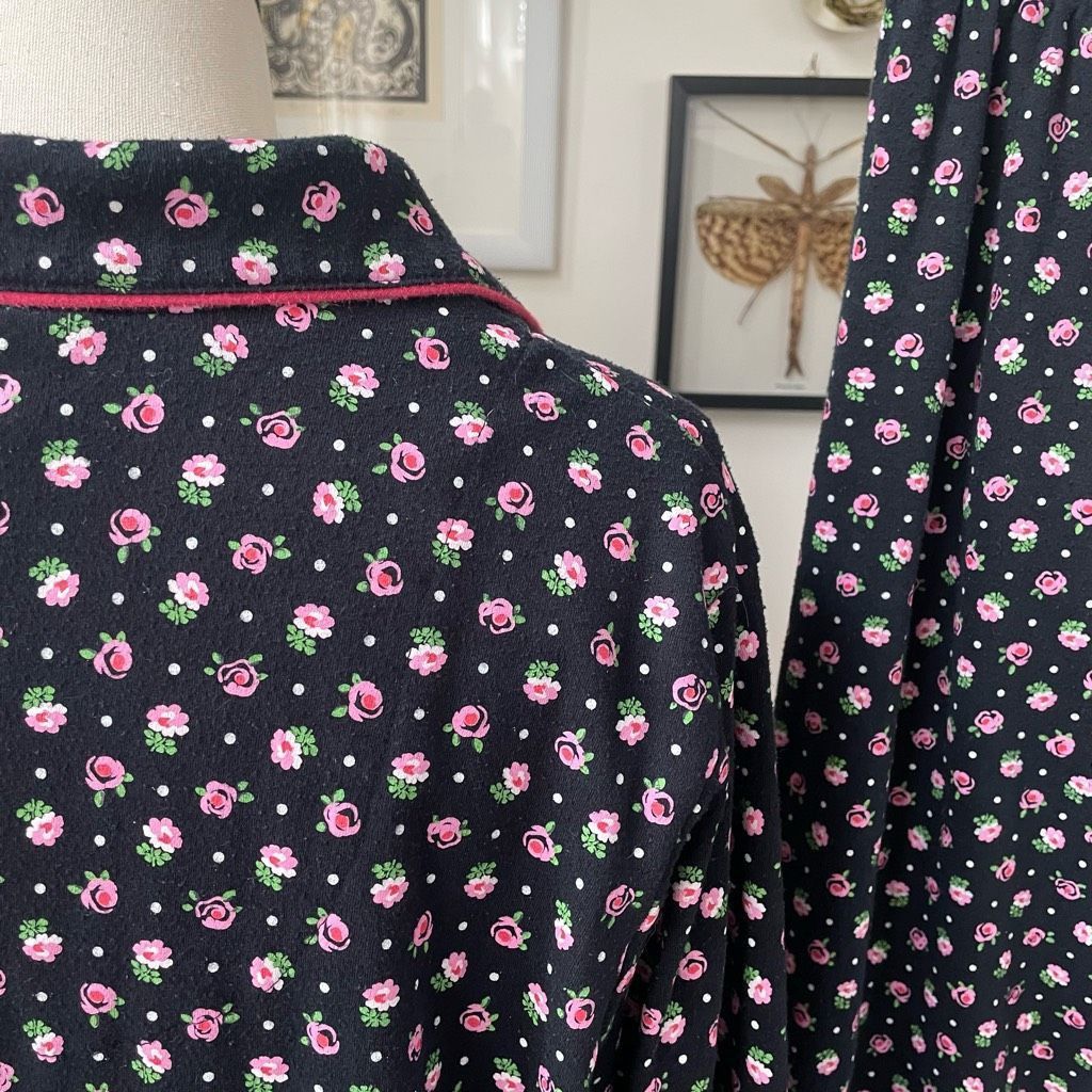 Lucky Brand Lucky Brand Women’s 2pc Long Pajama Set Black Pink L Size ONE SIZE - 9 Thumbnail
