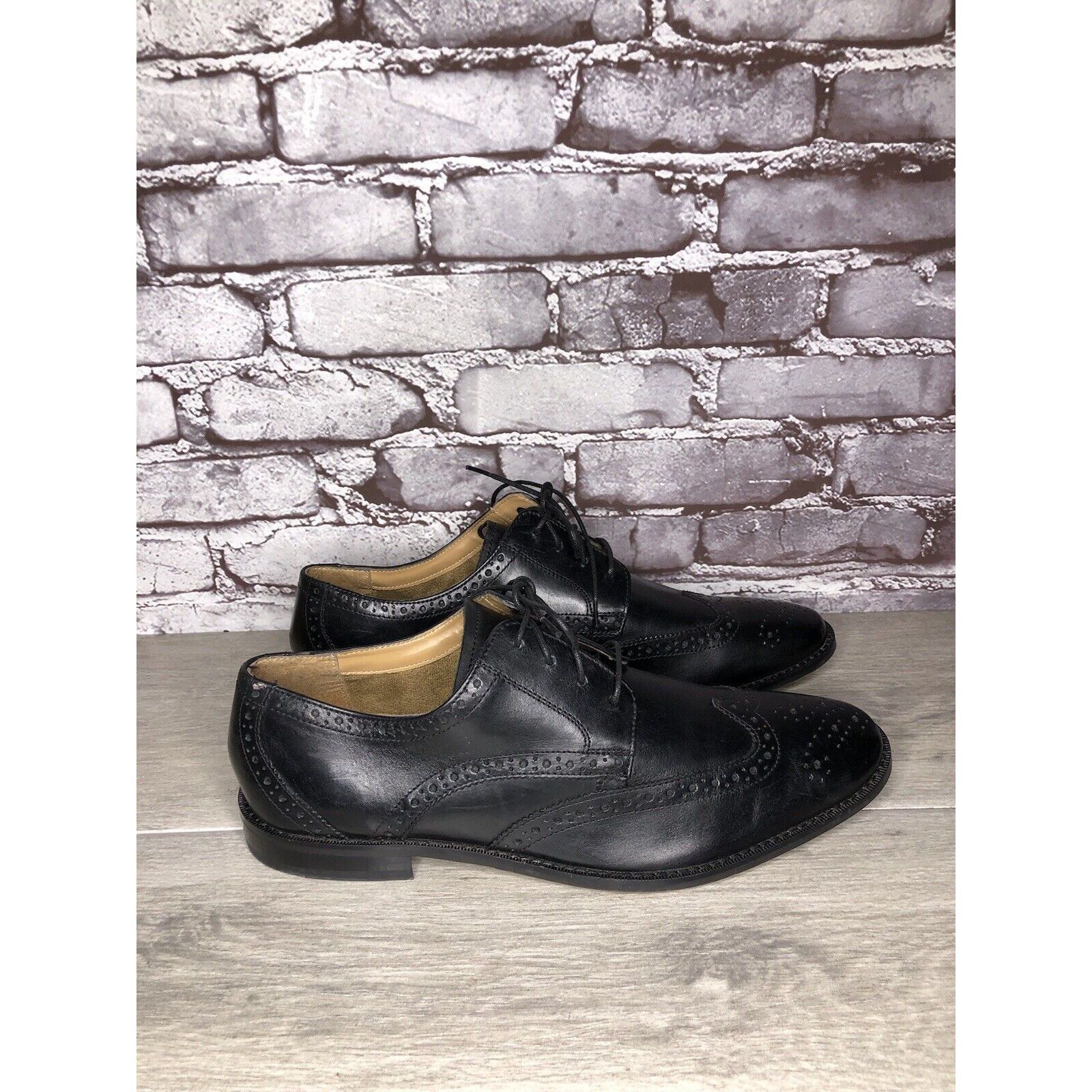 Florsheim Florsheim Black Leather Wingtip Lace Up Dress Shoes Men Sz 1 Size US 12 / EU 45 - 10 Thumbnail