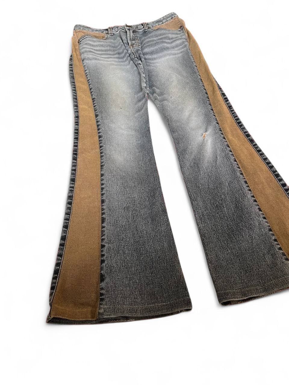 If Six Was Nine Flare Jeans Blue jam reconstruct distressed wide leg Size US 28 / EU 44 - 2 Thumbnail