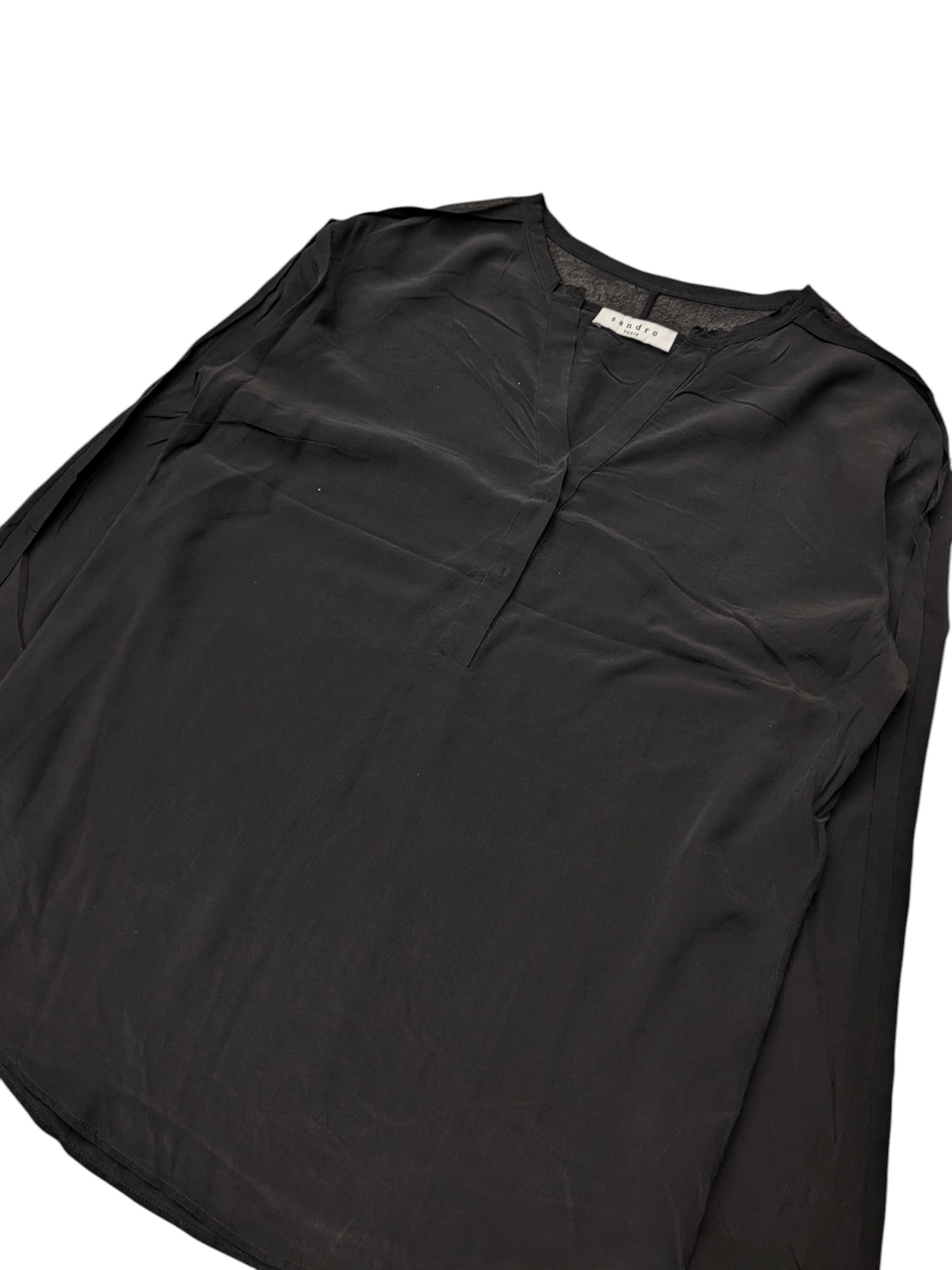 Sandro Sandro Black Blouses Size M / US 6-8 / IT 42-44 - 2 Thumbnail