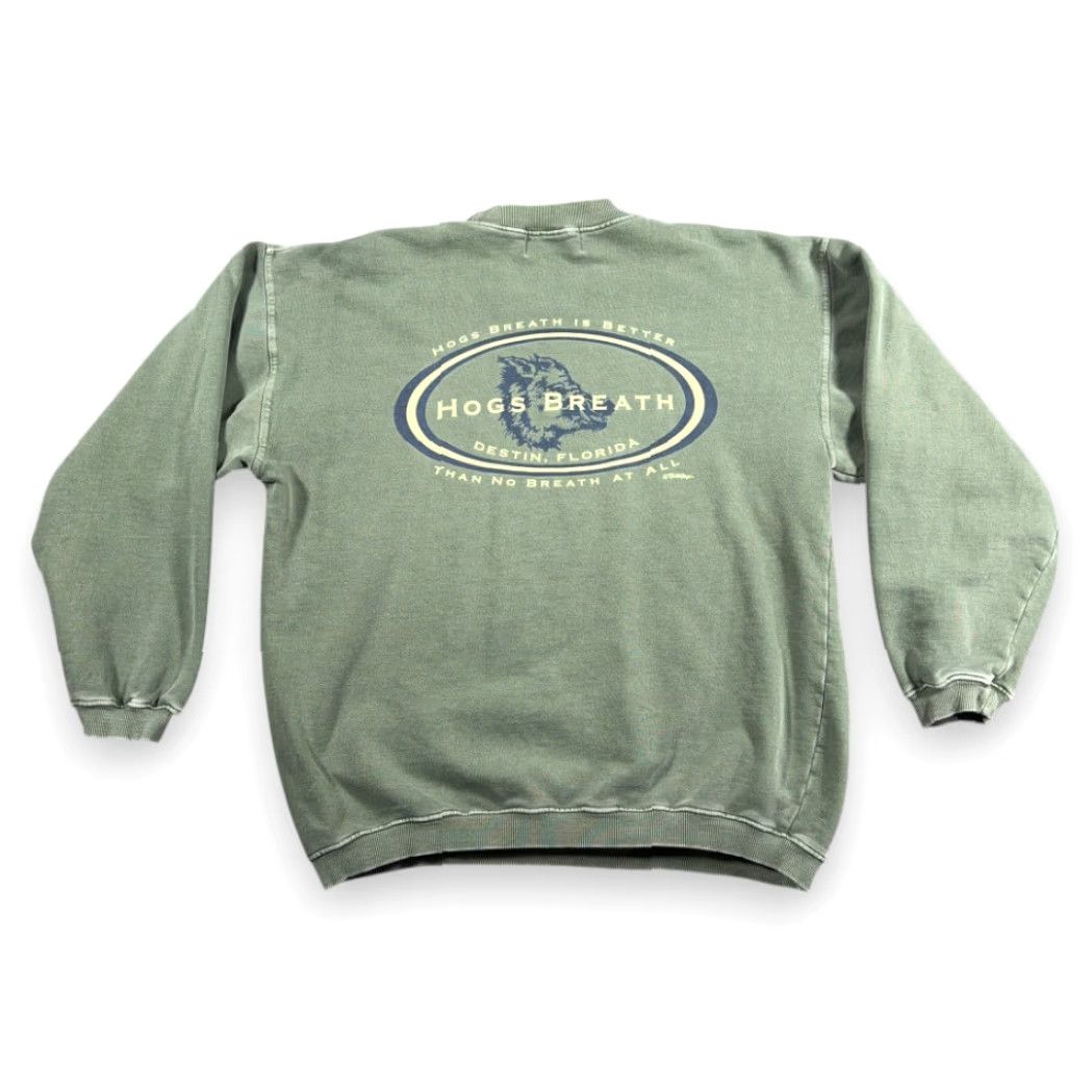 Vintage VINTAGE Hogs Breath Saloon Sweater Shirt Adult MEDIUM Green 90s Logo Pullover Mens Size US M / EU 48-50 / 2 - 2 Thumbnail