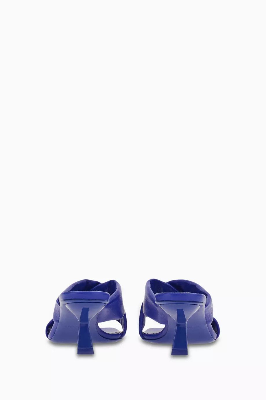 Salvatore Ferragamo o1y0426 Sculptural Heel Mules in Bright Blue Size US 8.5 / IT 38.5 - 3 Thumbnail