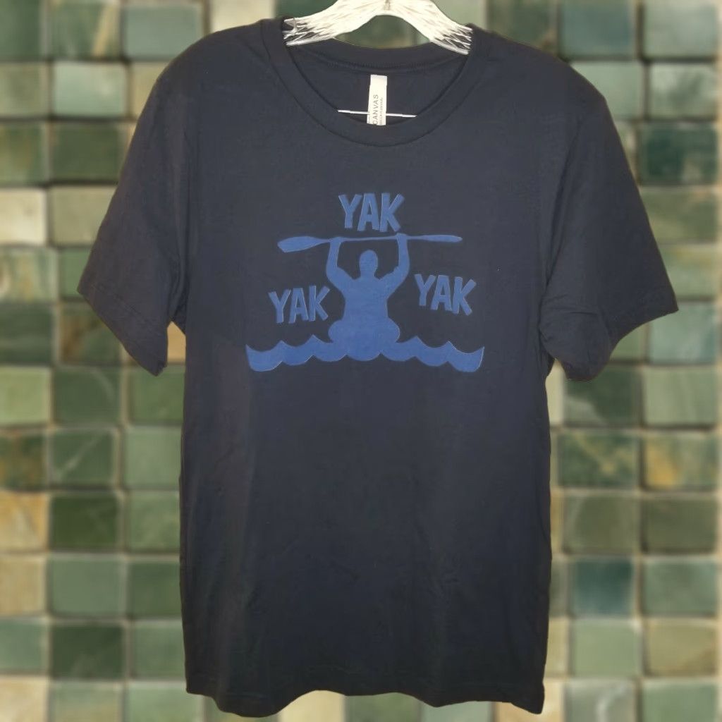 Vintage VINTAGE? No—Just Canvas Kayak Yak Yak Yak T-Shirt Blue Short Sleeve Women M Size T-Shirt Women Blue Kayak Yak Yak Yak Canvas Shirt M Women Size M / US 6-8 / IT 42-44 - 1 Thumbnail