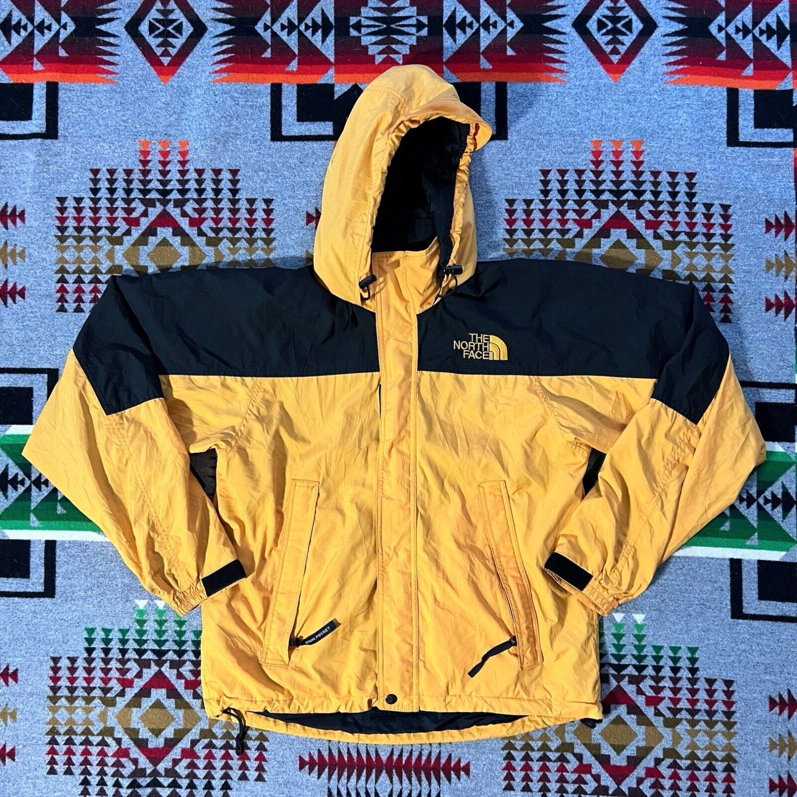 image of The North Face Parka Jacket Men’S Size Small Vintage Yellow Black Snap Euc C7 in White, Men's