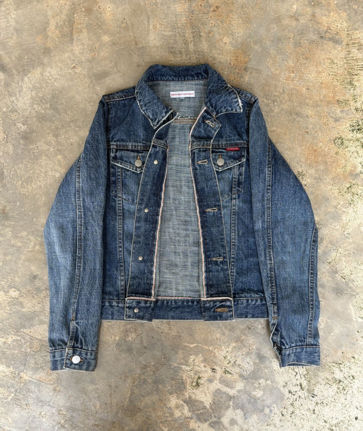 Designer Earth Music & Ecology Denim Jacket Size 1 Size M / US 6-8 / IT 42-44 - 4 Thumbnail