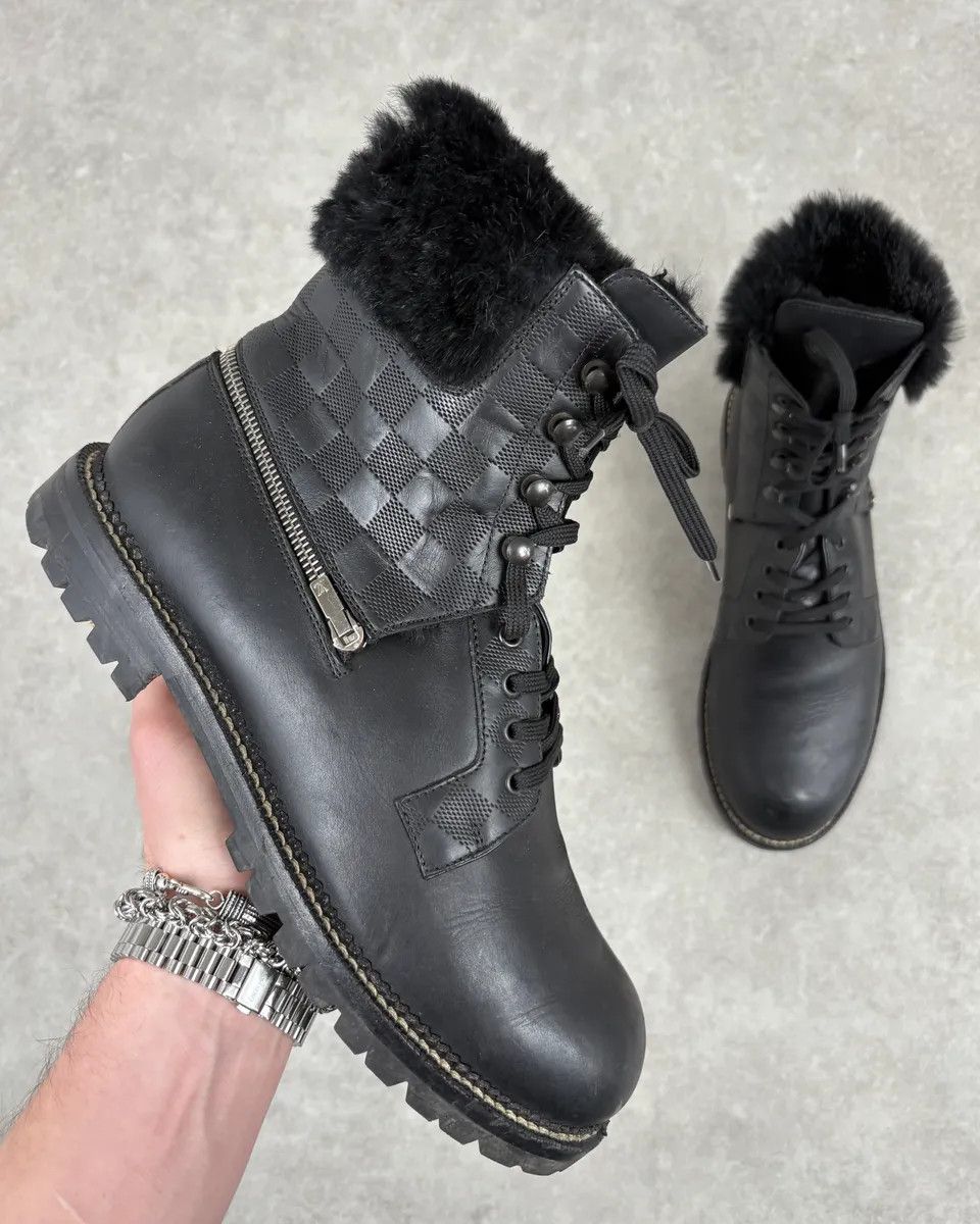 Louis Vuitton Louis Vuitton Black Damier Leather Classy Derby Boots Size US 10.5 / EU 43-44 - 1 Thumbnail