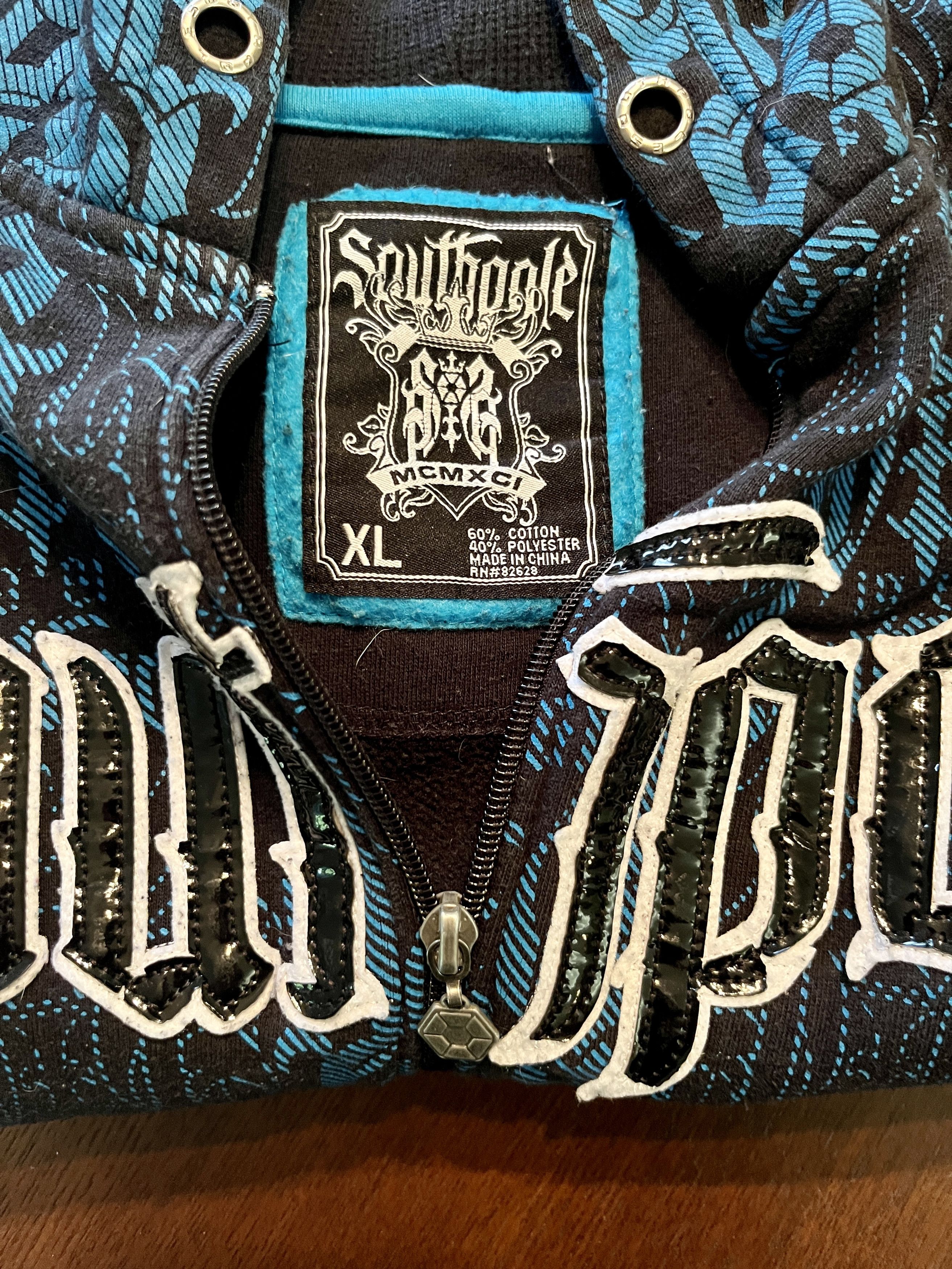 Southpole Vintage Y2K Southpole Cyber Grunge Tribal Zip Hoodie XL Size US XL / EU 56 / 4 - 4 Thumbnail