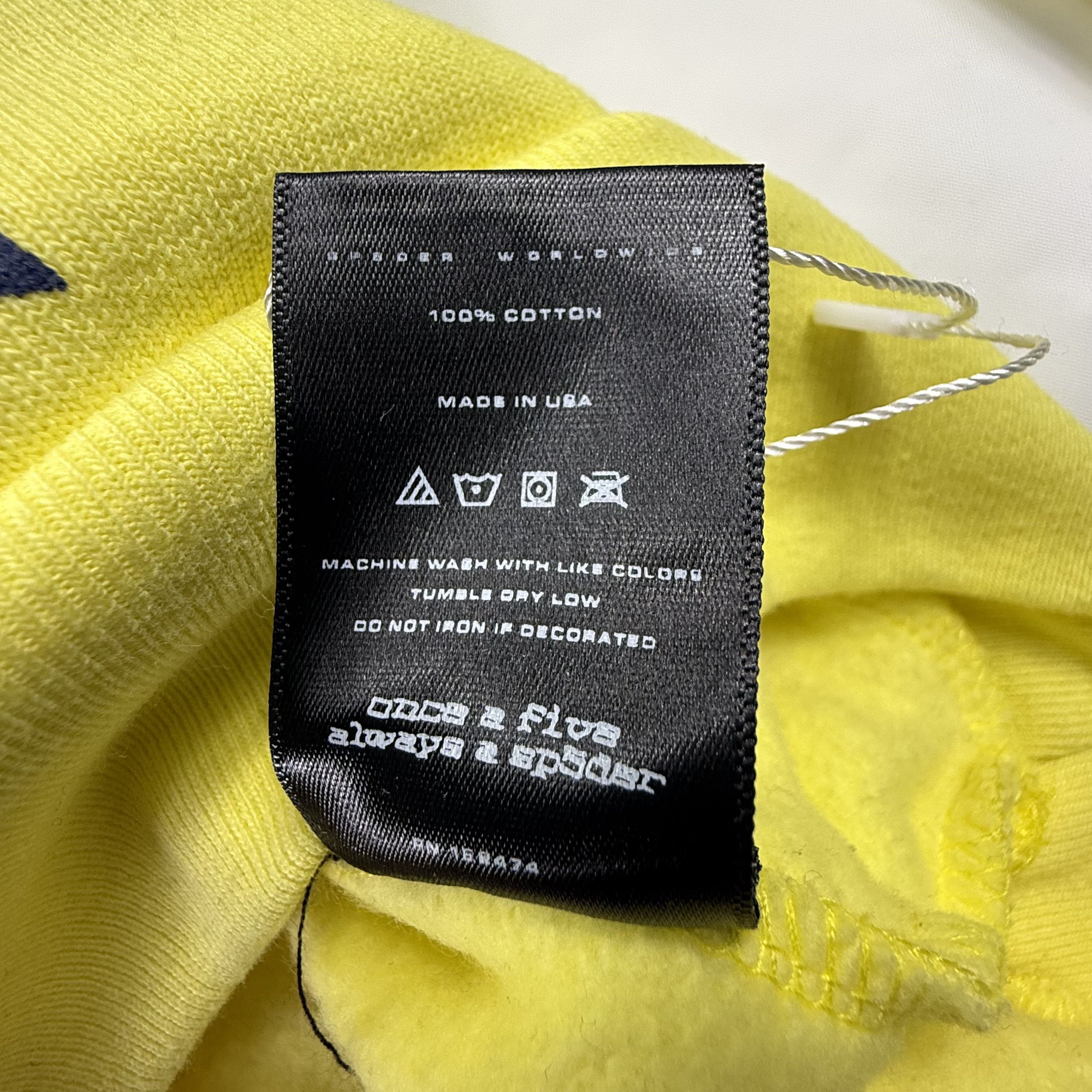 Sp5der Sp5der Worldwide 5555 Star Hoodie Yellow Navy All Over Print Size US L / EU 52-54 / 3 - 7 Thumbnail