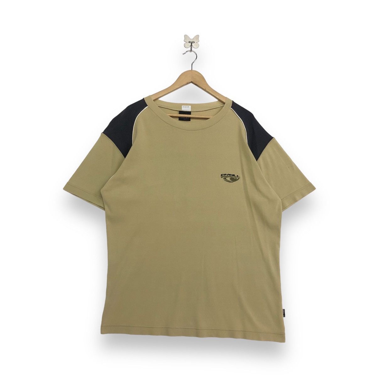image of Oneills x Surf Style Vintage Oneil Surf Surfing T-Shirt in Cream, Men's (Size Large)