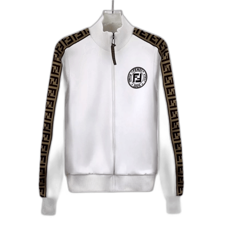 Fendi Fendi White ZipUp Long Sleeve Jacket Size M / US 6-8 / IT 42-44 - 1 Thumbnail