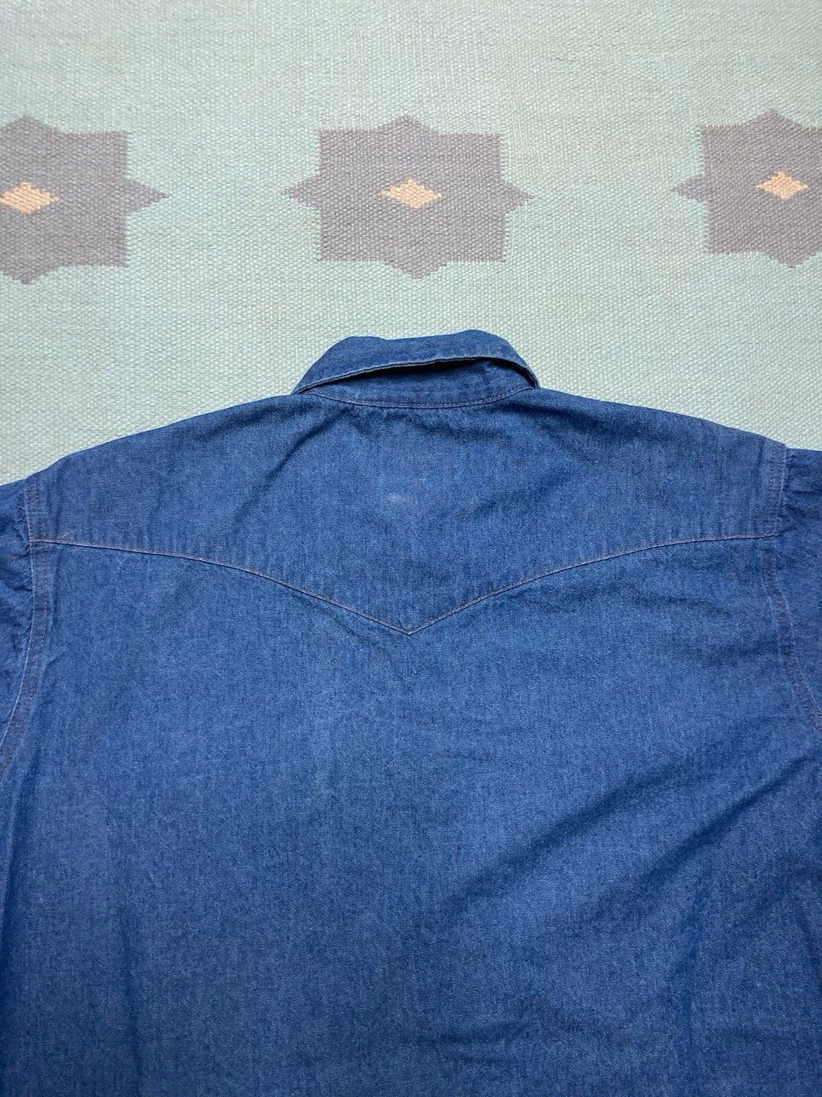 Vintage × Wrangler Vintage wrangler denim Pearl snap shirt cowboy western XXL T Size US XXL / EU 58 / 5 - 6 Thumbnail