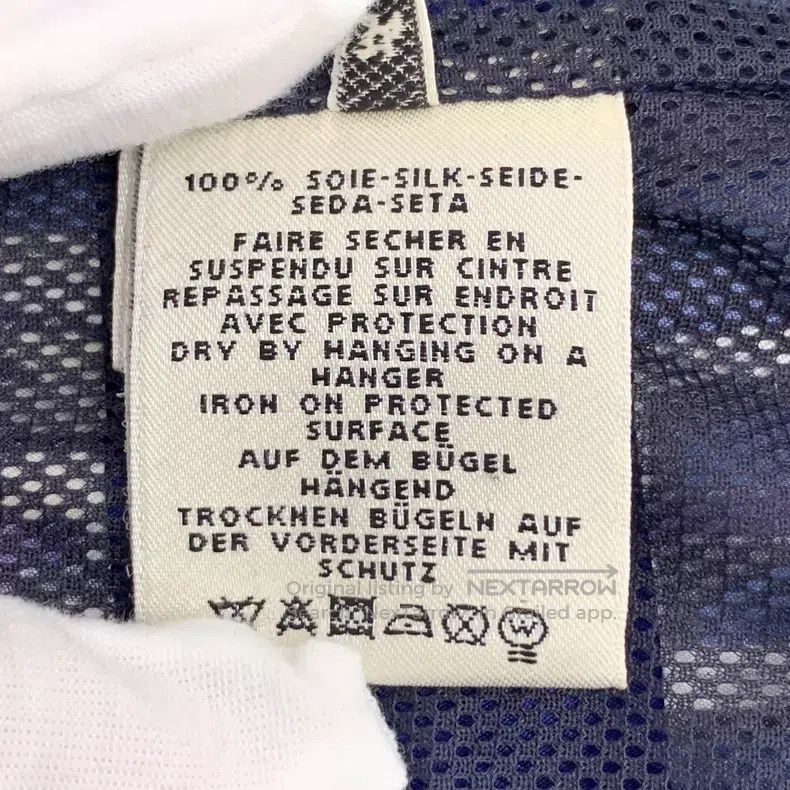 Hermes Hermes Dark blue pattern all-over printed mulberry silk ho Size XXS / US 00 / IT 34 - 7 Thumbnail
