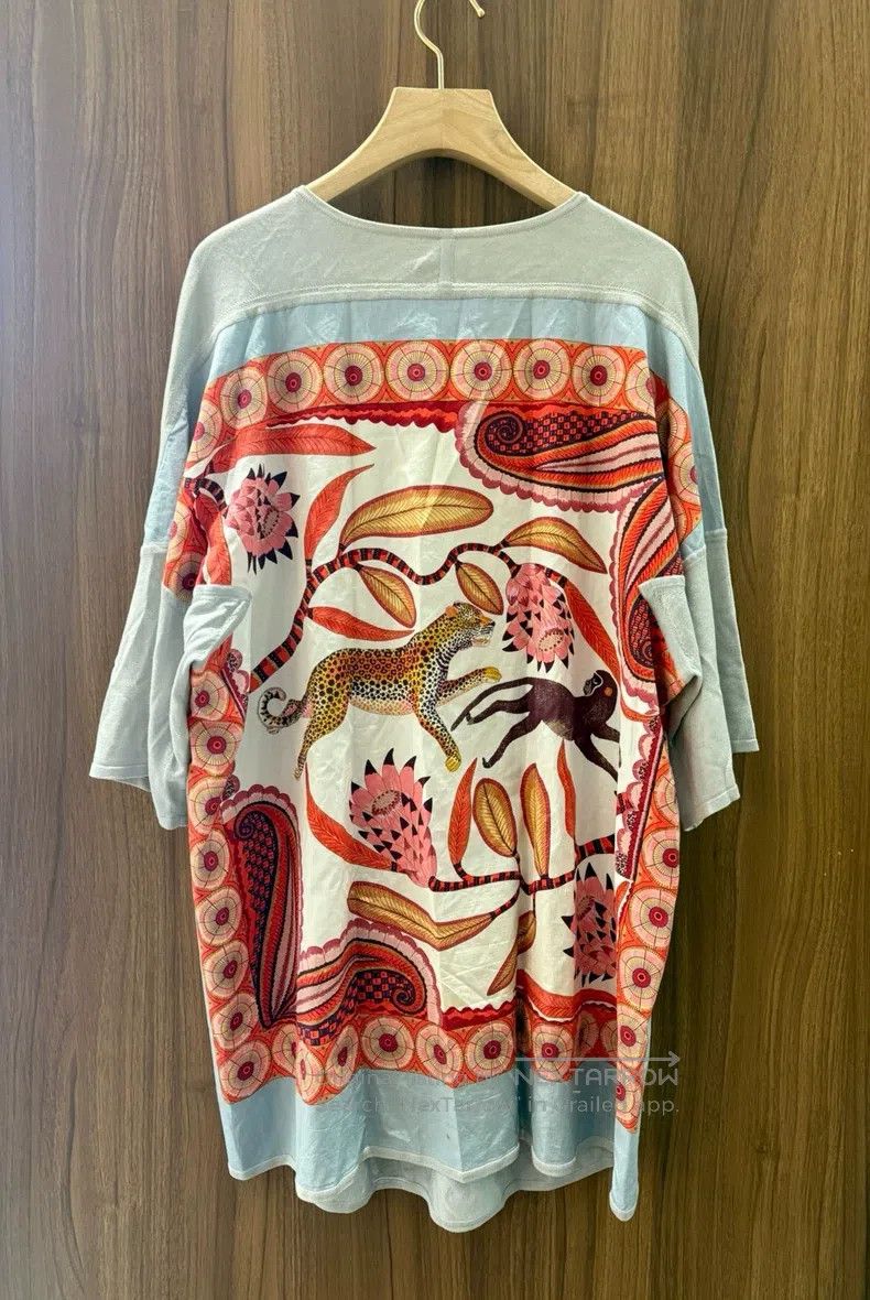 Hermes Hermes Orange floral animal print T-shirt Size XXS / US 00 / IT 34 - 1 Thumbnail