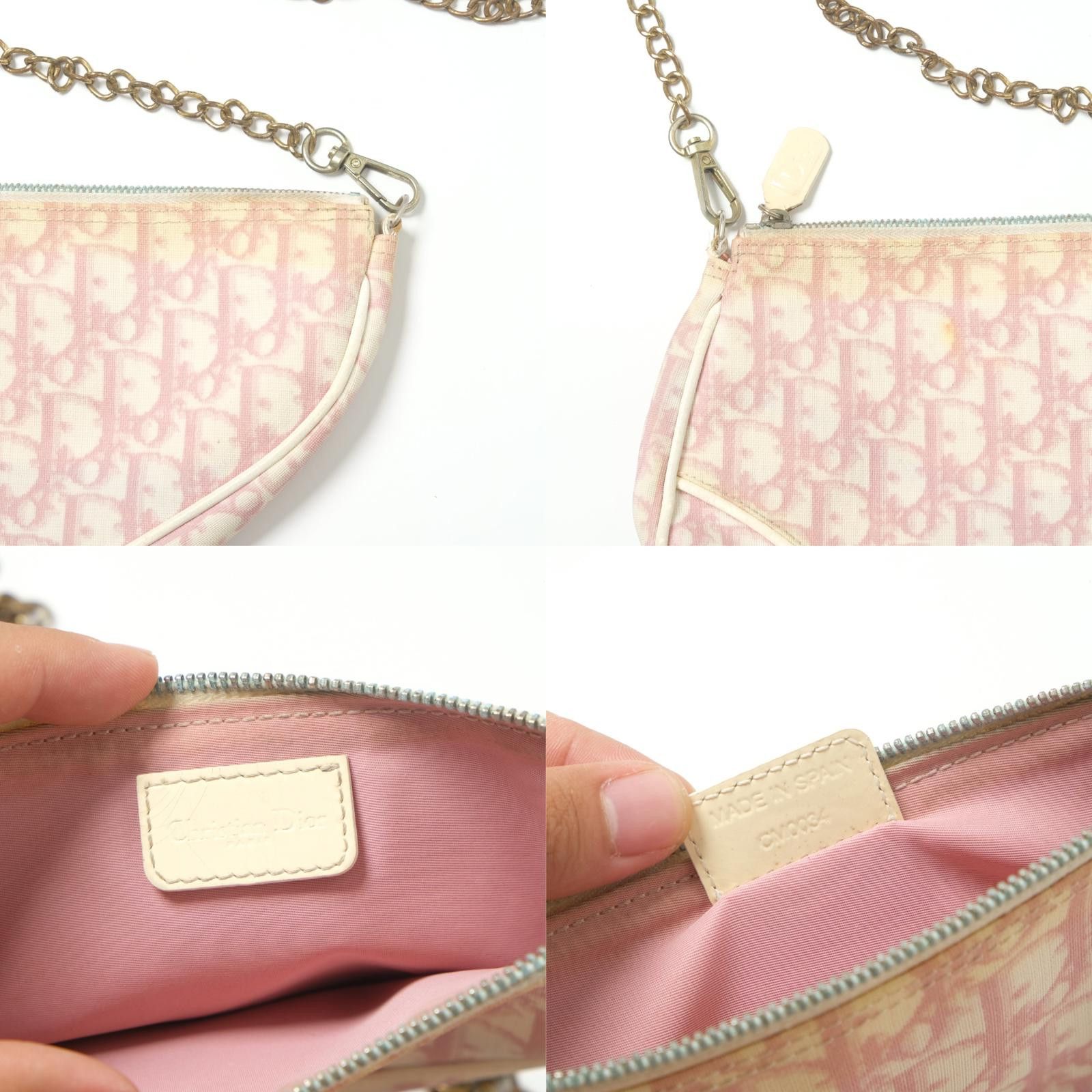 Prada Dior Pink Monogram Trotter Saddle Bag Vintage Size ONE SIZE - 3 Thumbnail