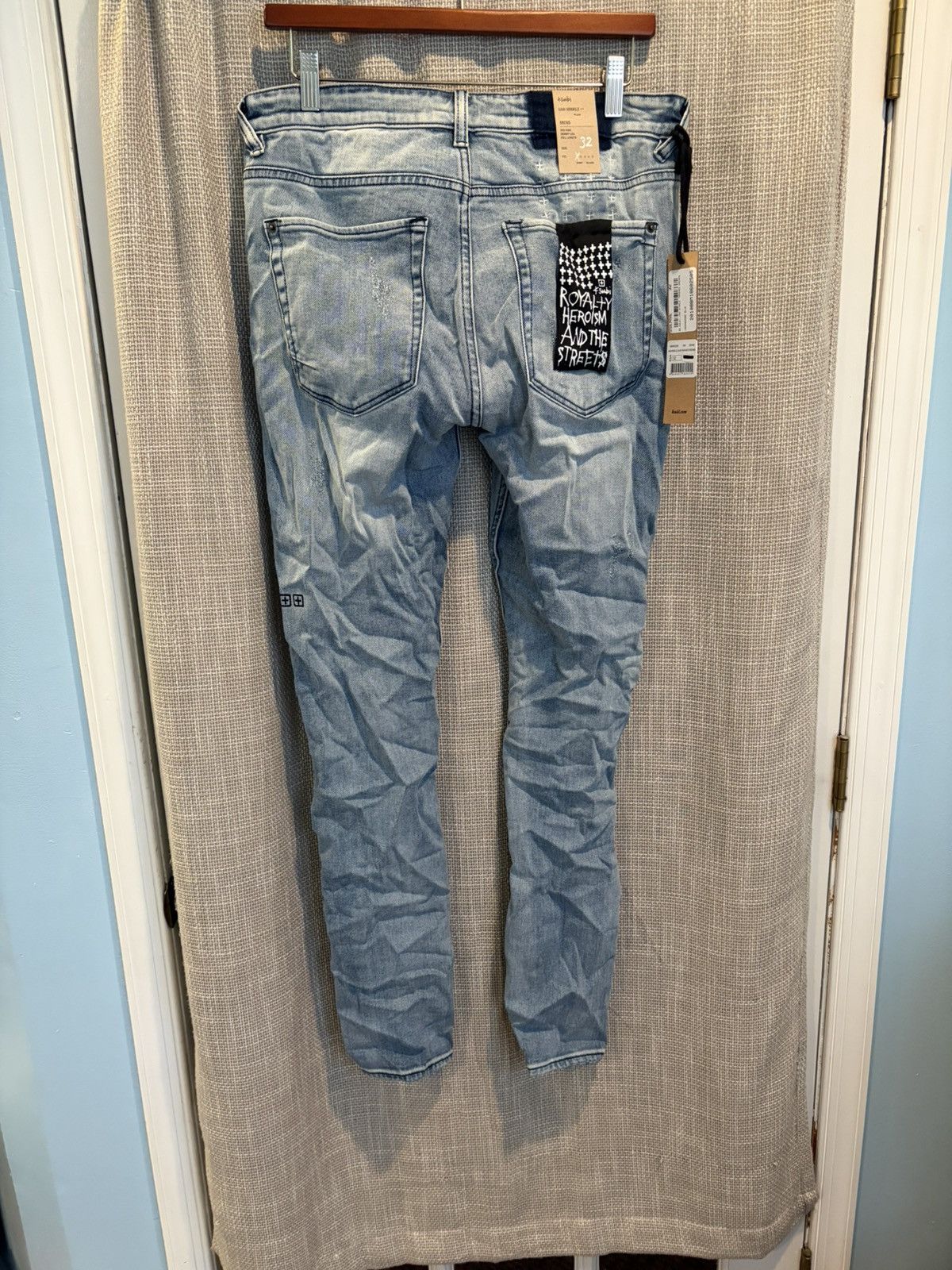 Ksubi Ksubi Van Winkle Trashed Dream Distressed Light Blue Denim Size US 32 / EU 48 - 2 Thumbnail