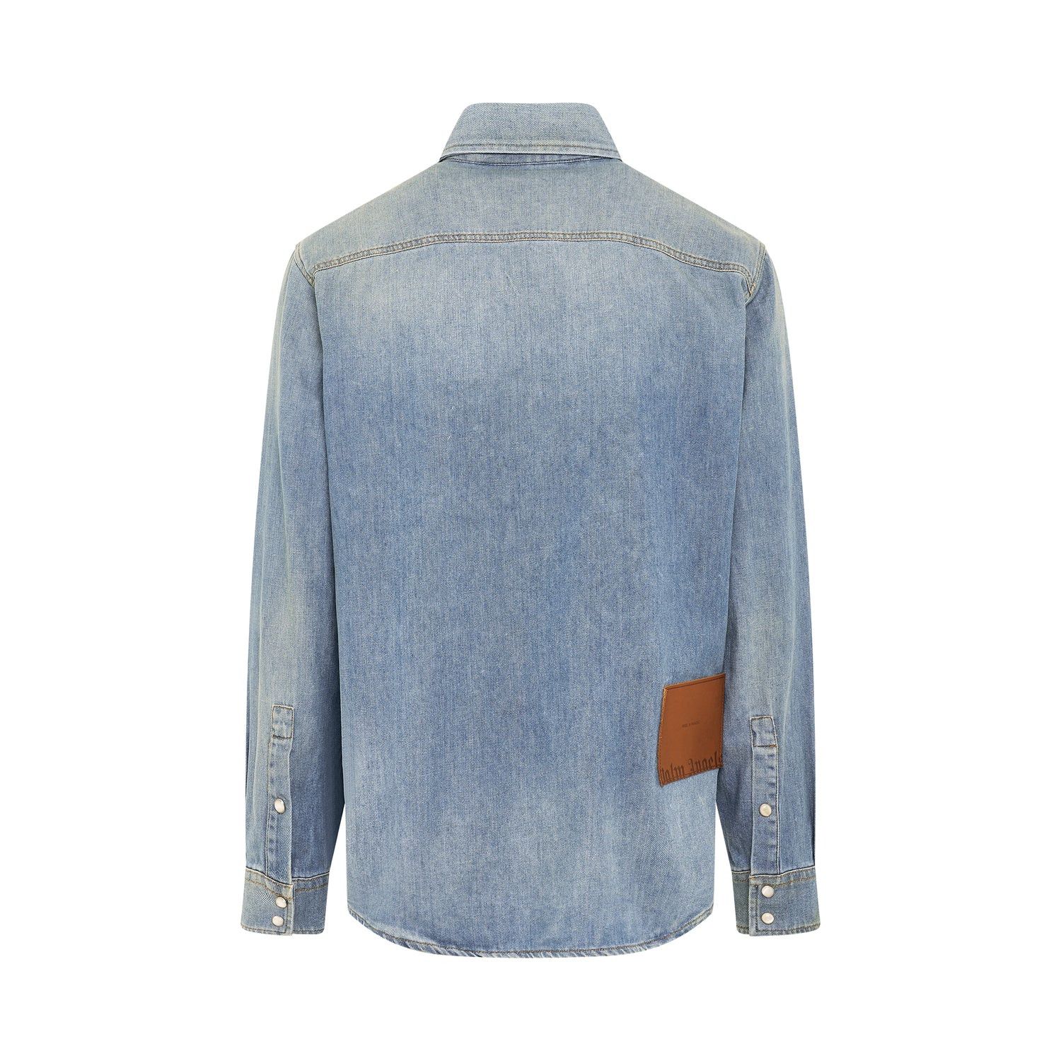 Palm Angels o1mris0824 Denim Shirt in Light Blue Size US M / EU 48-50 / 2 - 4 Thumbnail