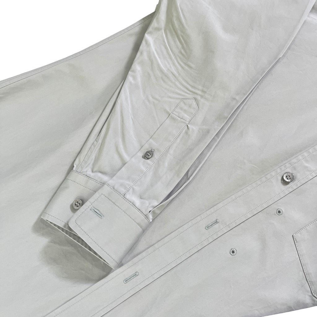 Balenciaga Balenciaga Fitted Wrap Shirt in Light Grey Size M / US 6-8 / IT 42-44 - 6 Thumbnail