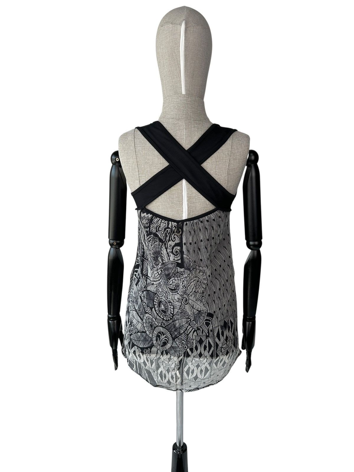 Other SAVE The QUEEN 100% Silk Tank Top Sleeveless Mesh Jersey Y2K Size XL / US 12-14 / IT 48-50 - 2 Thumbnail