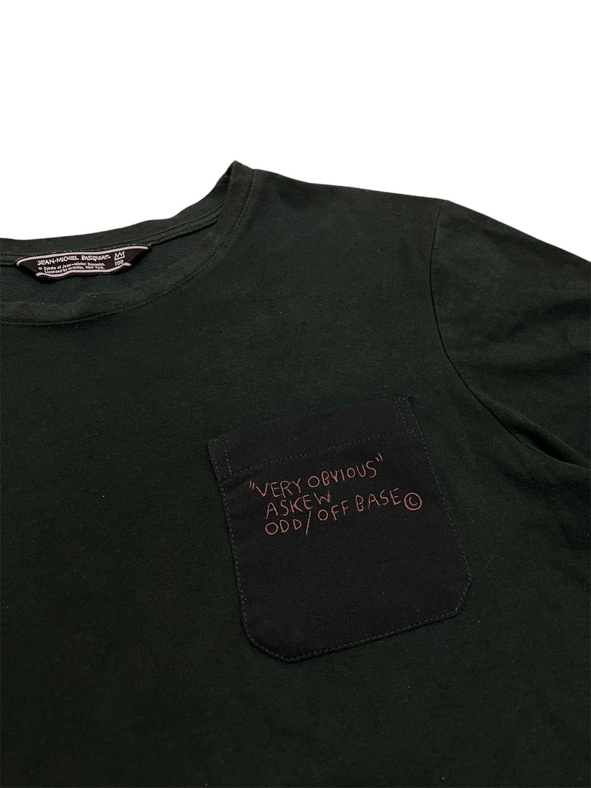 Jean-Michel Basquiat Jean-Michel Basquiat “Very Obvious” Embroidered Pocket Tee Size US L / EU 52-54 / 3 - 5 Thumbnail