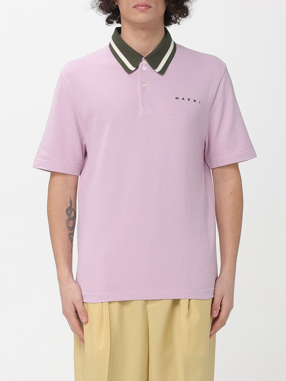Marni Polo Shirt Men Pink