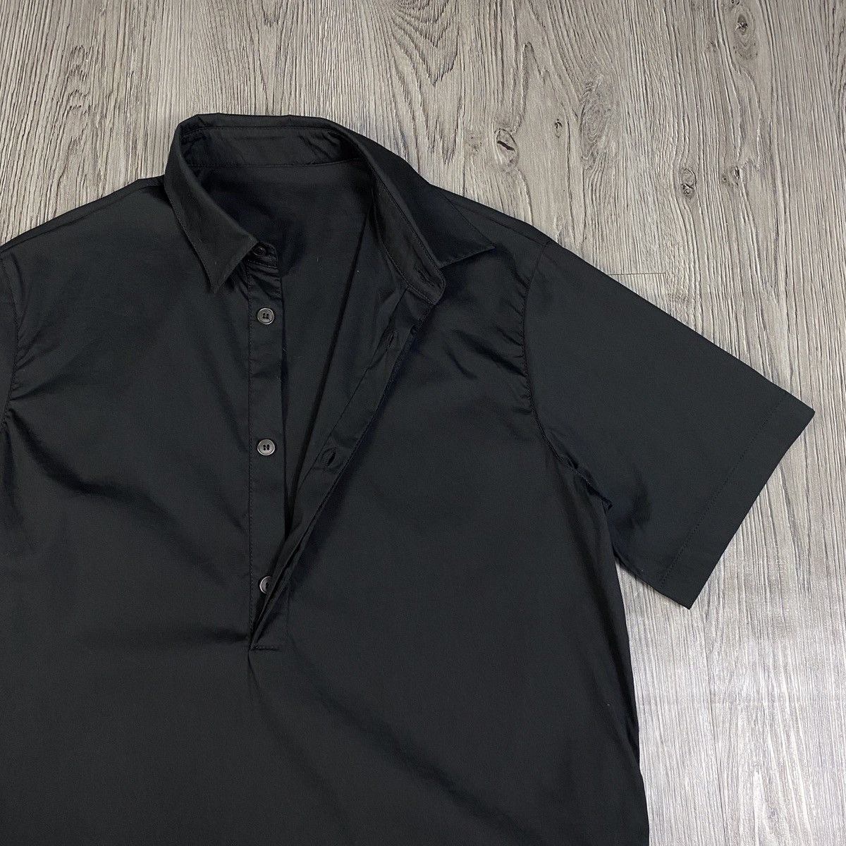 Prada Vintage Prada Red Tab Elastic Half Button Shirt Size US XS / EU 42 / 0 - 2 Thumbnail