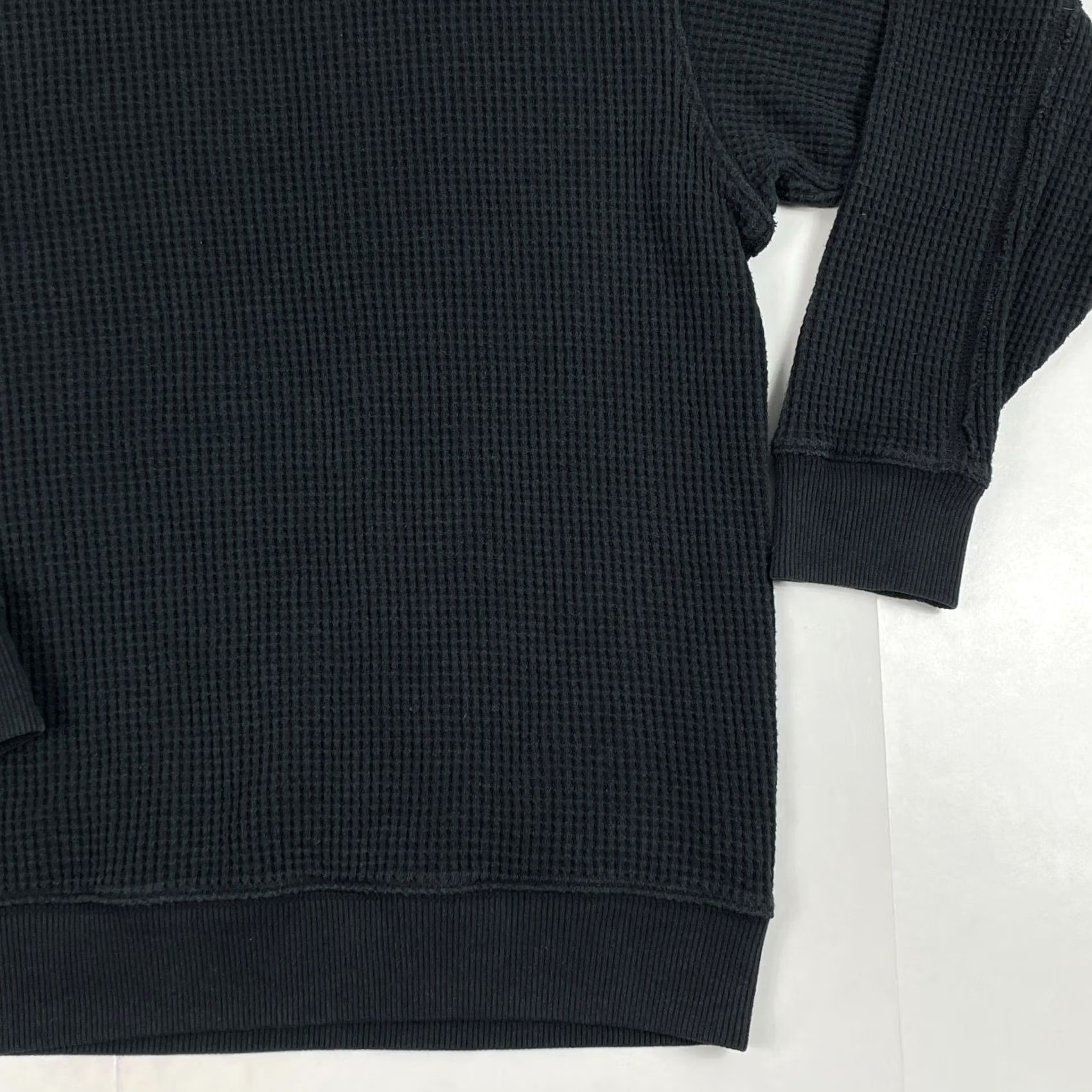 Vintage Aerie Sweater Womens Small Black Thermal Waffle Knit Long Sleeve Pullover Casual Workwear Knit Crew Neck Pullover Fall Winter Womens Size S / US 4 / IT 40 - 4 Thumbnail
