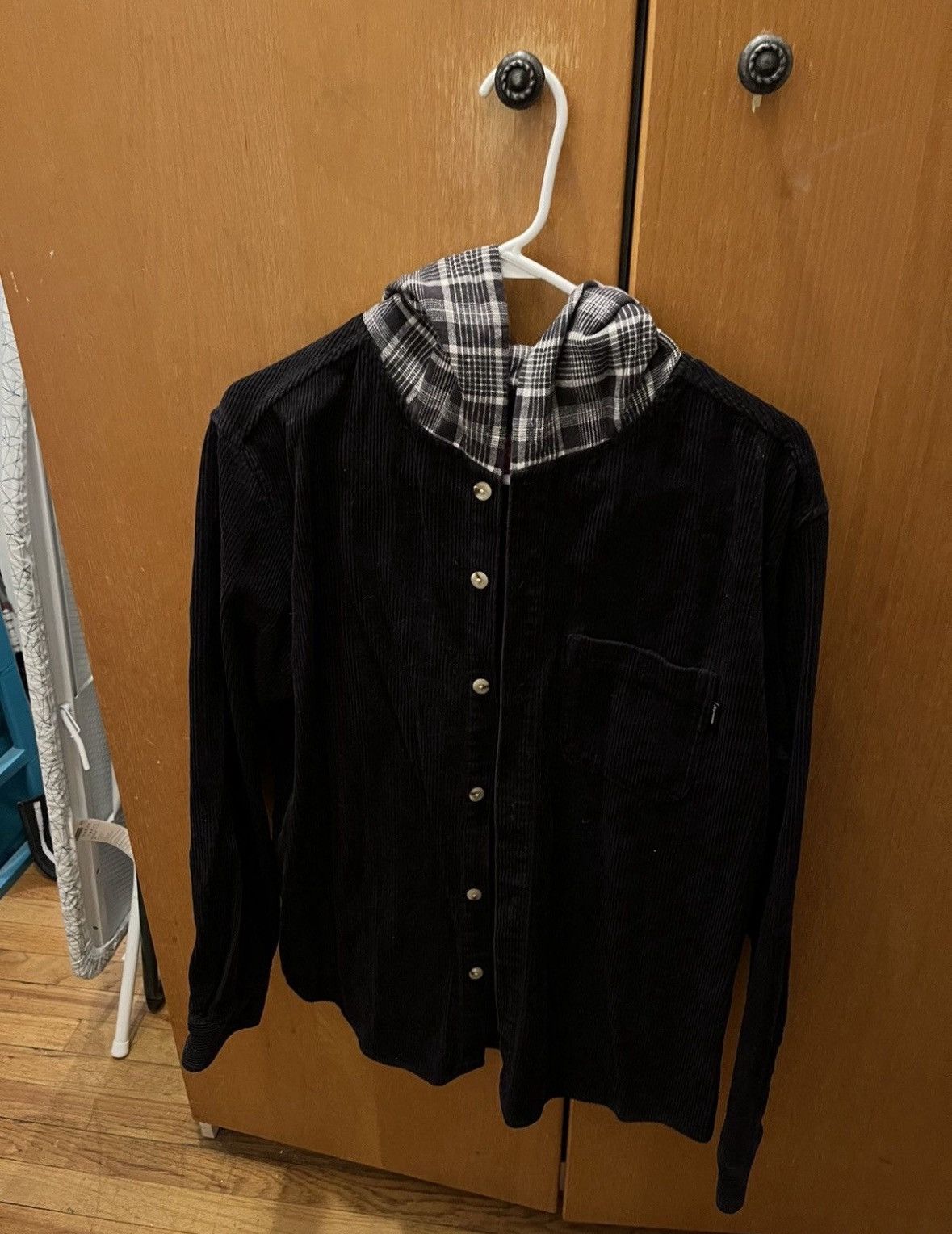 Supreme Supreme Hooded Color Blocked Corduroy Shirt FW18 Size US M / EU 48-50 / 2 - 3 Thumbnail