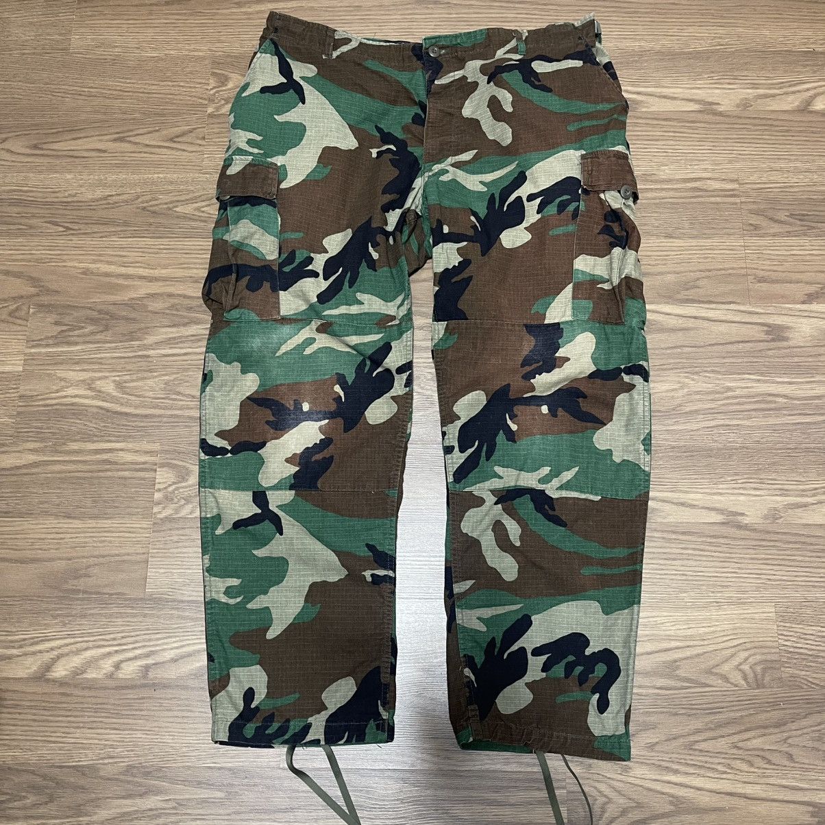 Vintage 1980s army military camo cargo pants 36 38 40