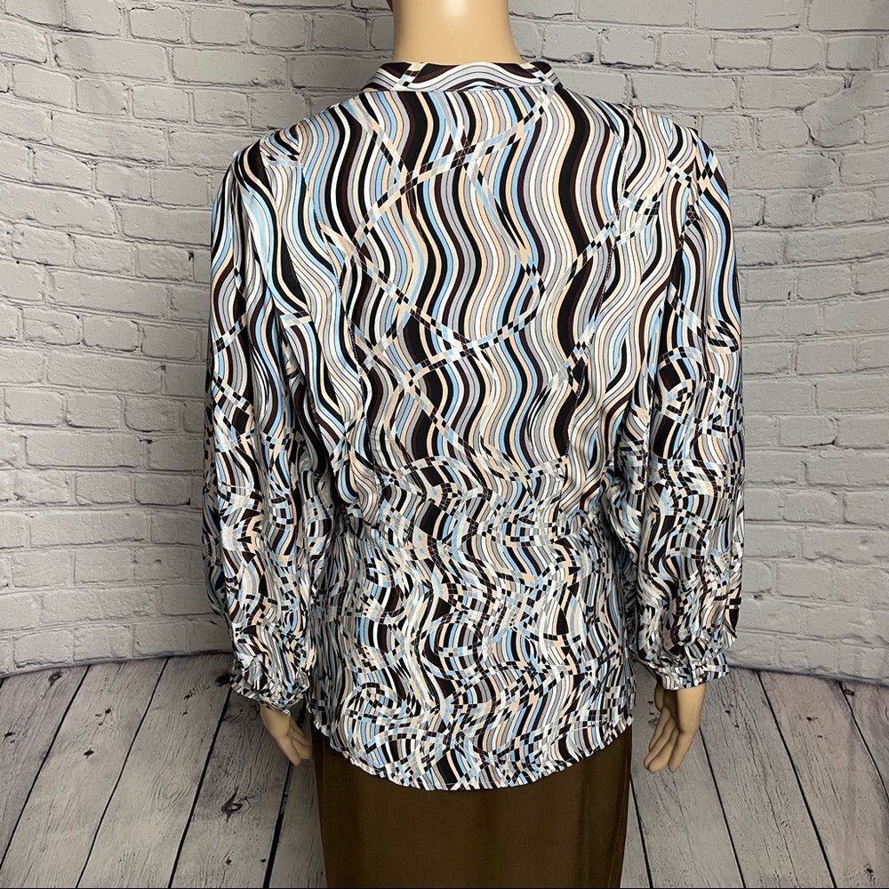 Reiss NWT New $275 Reiss Penny Swirl-Print Viscose Long Sleeve Bl Size S / US 4 / IT 40 - 5 Thumbnail