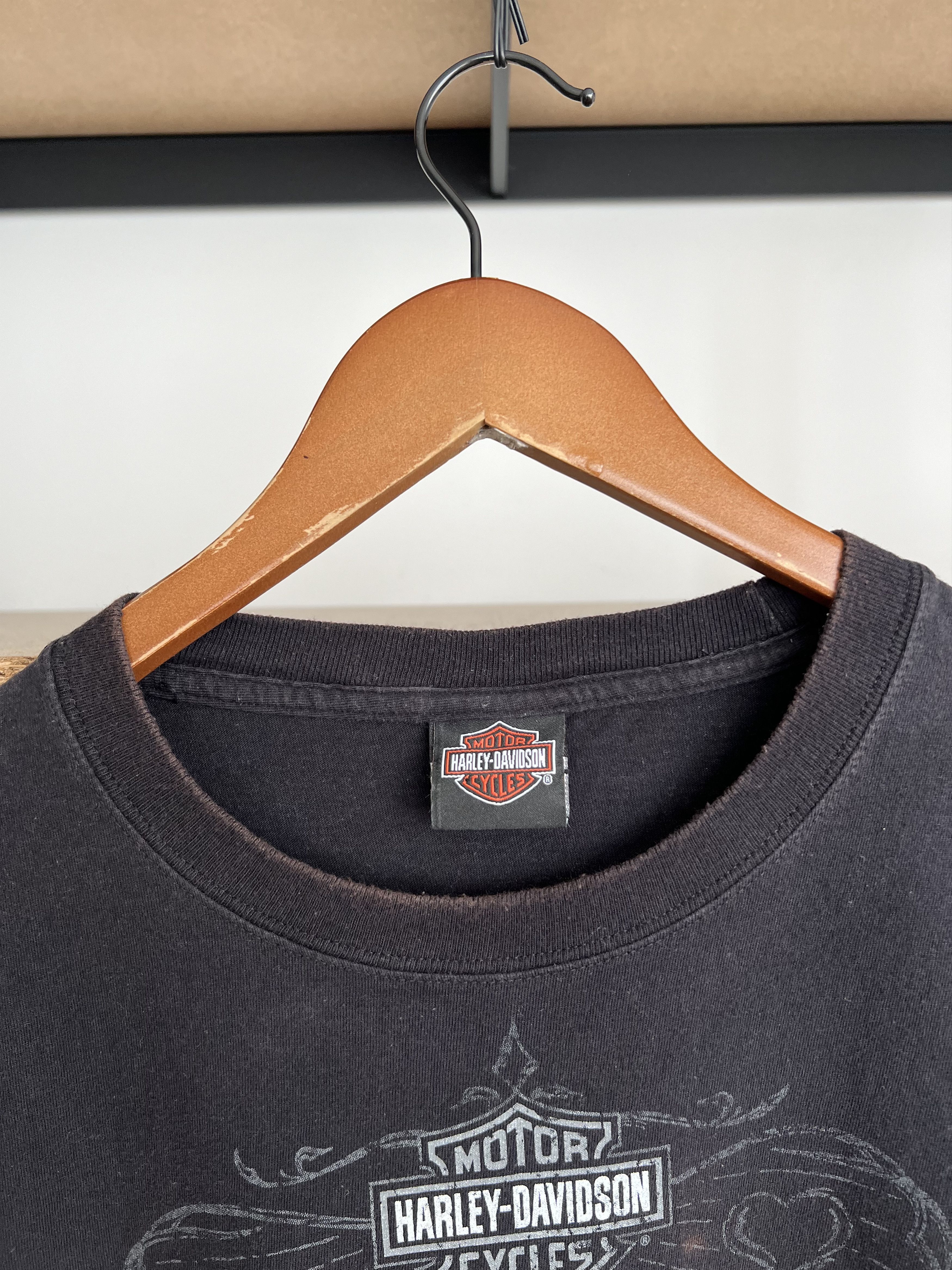 Harley Davidson Vintage 2015 Harley Davidson Motorcycle Snake Skull T-shirt Size US XL / EU 56 / 4 - 14 Thumbnail