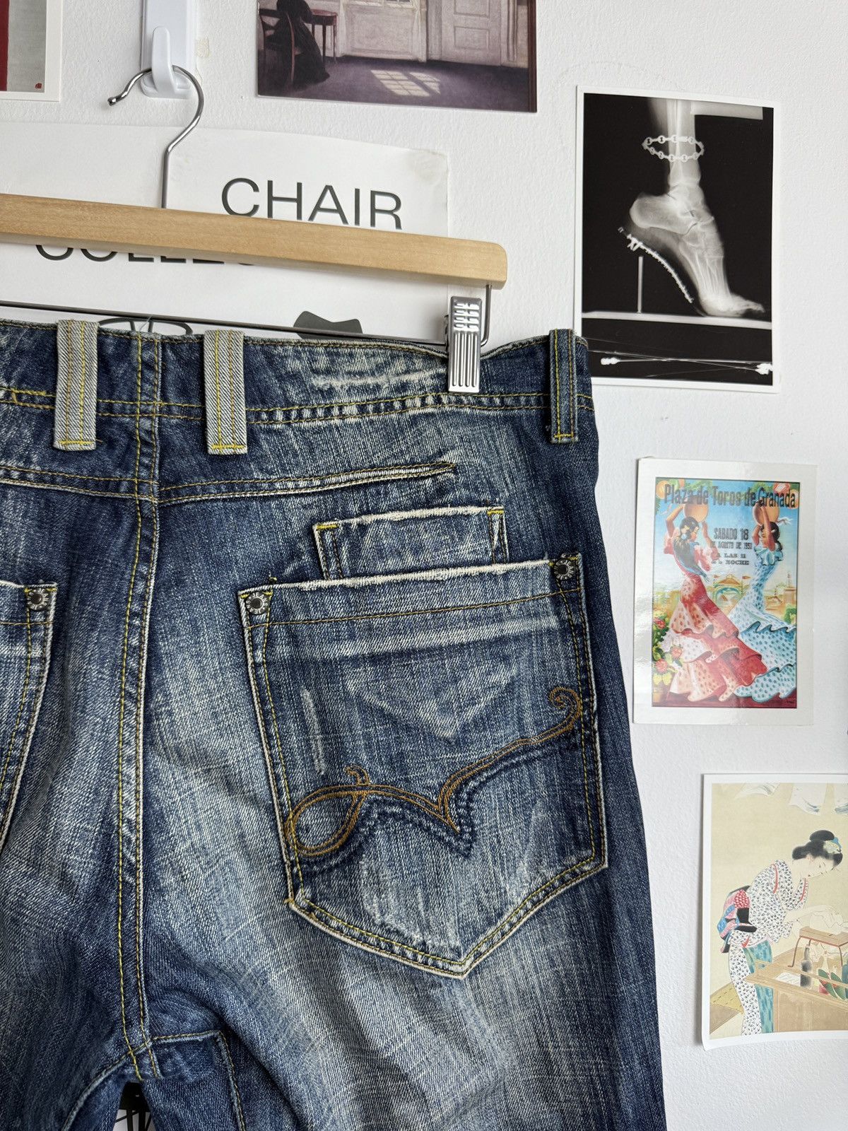 Other Vintage y2k avantgarde Archive Japanese style denim pants 32 Size US 32 / EU 48 - 9 Thumbnail
