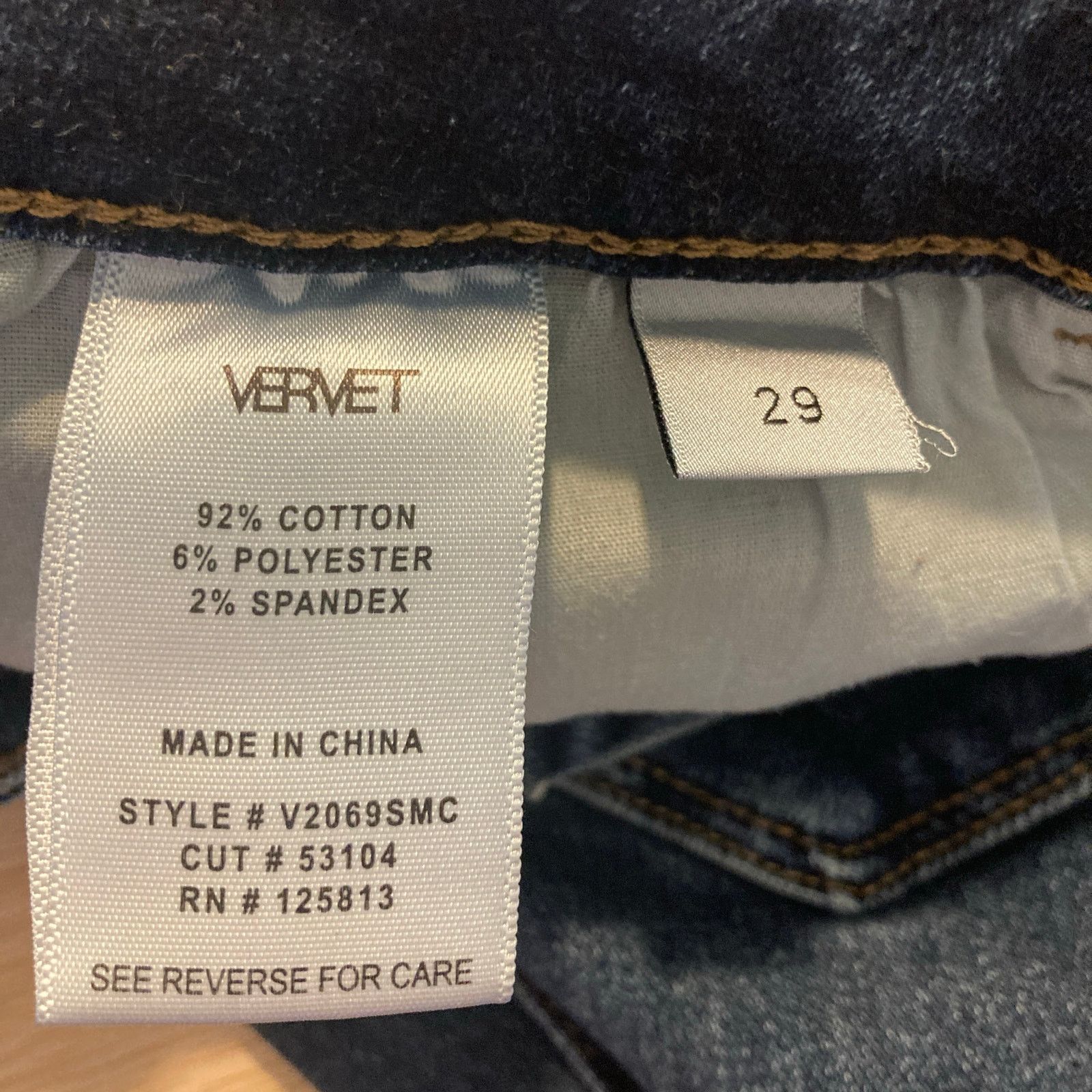 Other Vervet Blue Denim Mid Rise Skinny Pants Classic Jeans Size 29" - 8 Thumbnail