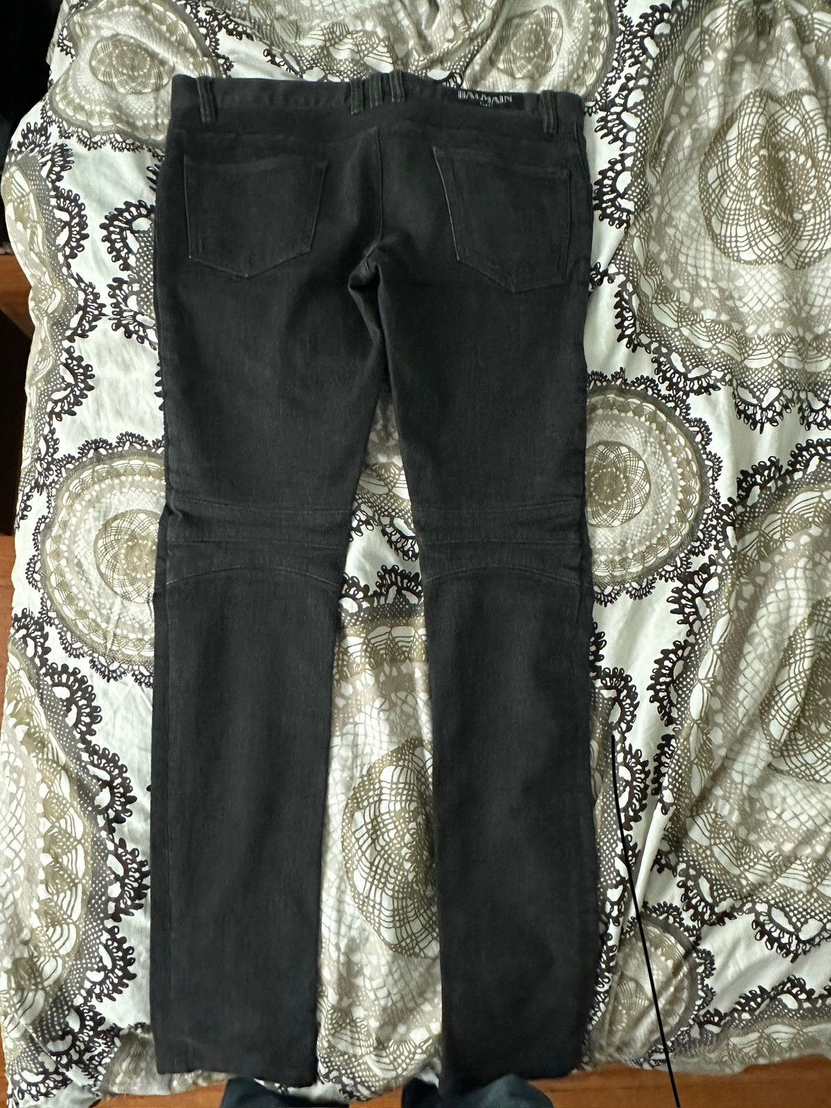 Balmain Balmain Grey Biker Jeans Size US 31 - 3 Thumbnail