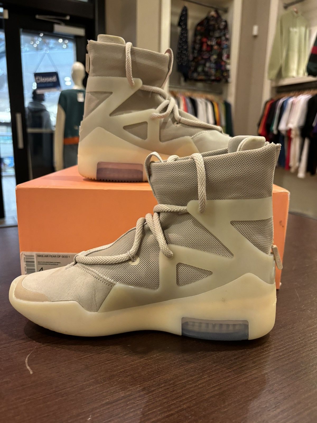 Fear of God × Nike Nike fear of god one oatmeal Size US 5 / EU 37 - 5 Thumbnail