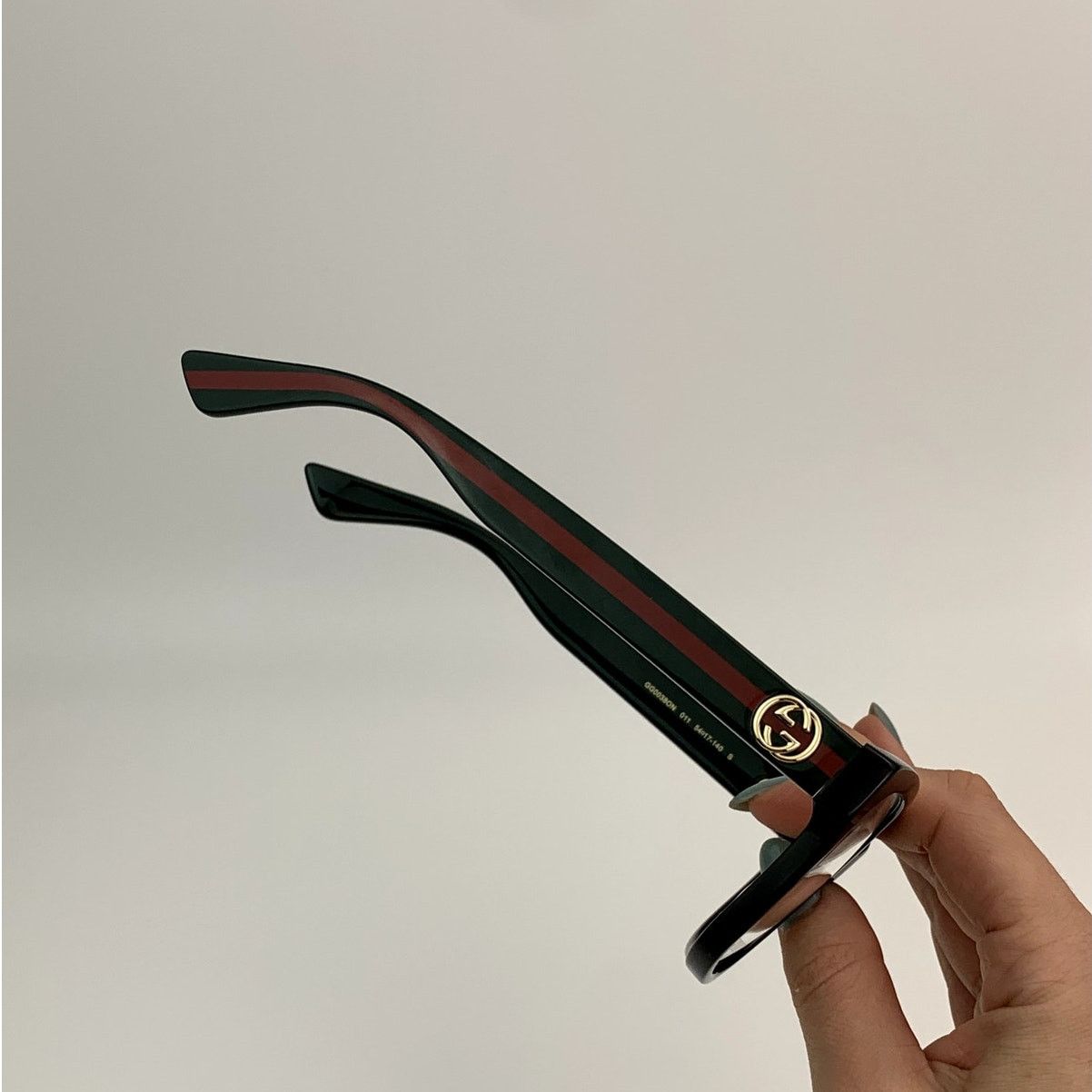 Gucci NEW Gucci Eyeglasses GG0038ON 011 Black Green Transperent Size ONE SIZE - 8 Thumbnail