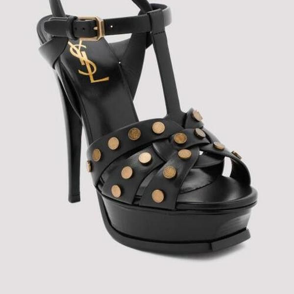 Saint Laurent Paris o1tp1o0125 Tribute Sandals in Black Size US 11 / IT 41 - 5 Thumbnail