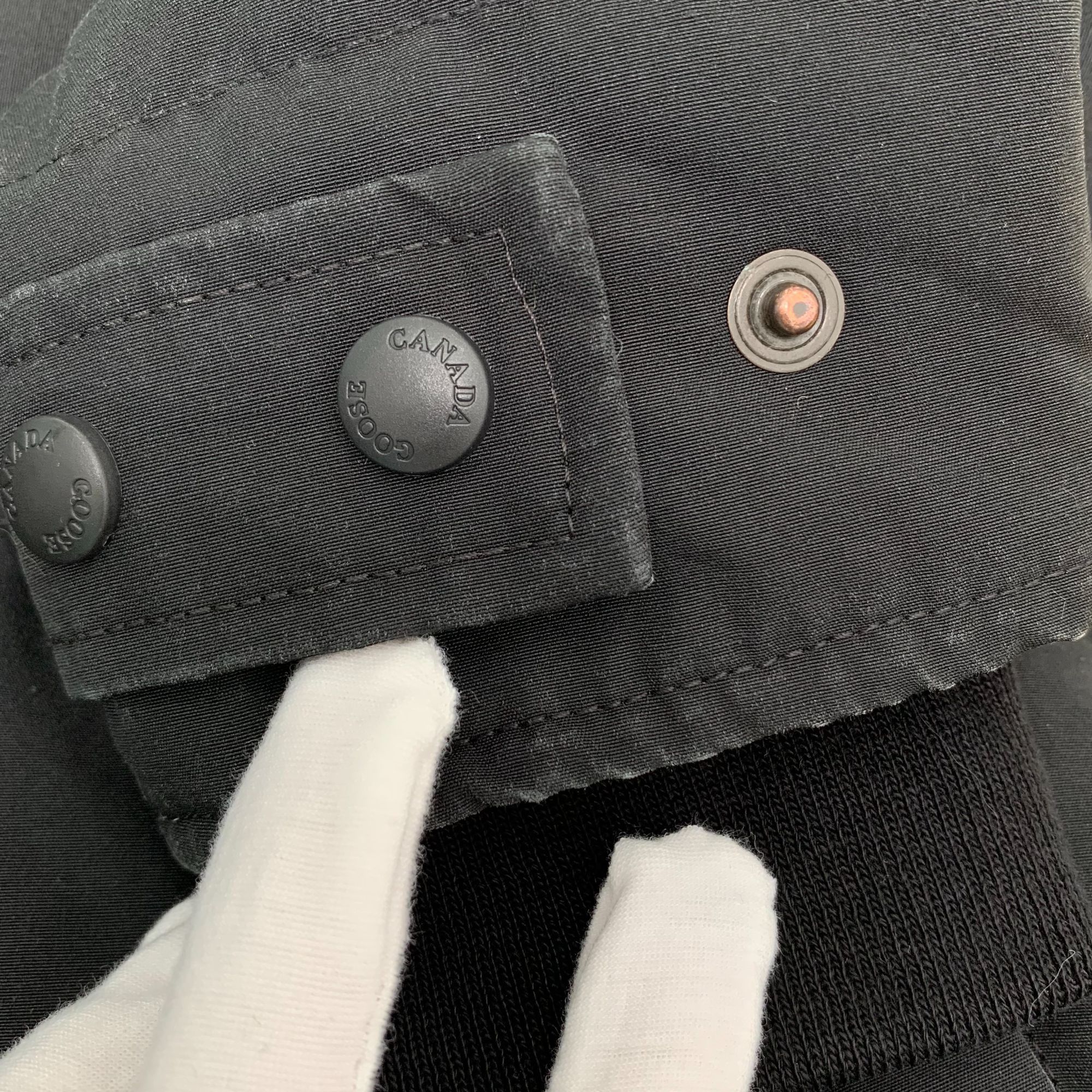 Canada Goose Canada Goose Womens Black Hooded Down Jacket With Faux Fur T Size XXS / US 00 / IT 34 - 7 Thumbnail