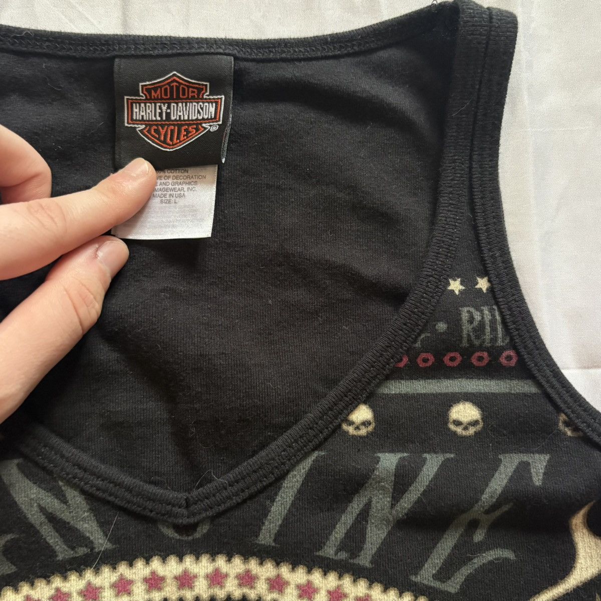 Harley Davidson Harley Davidson Tank with Skull Graphic Size L / US 10 / IT 46 - 3 Thumbnail