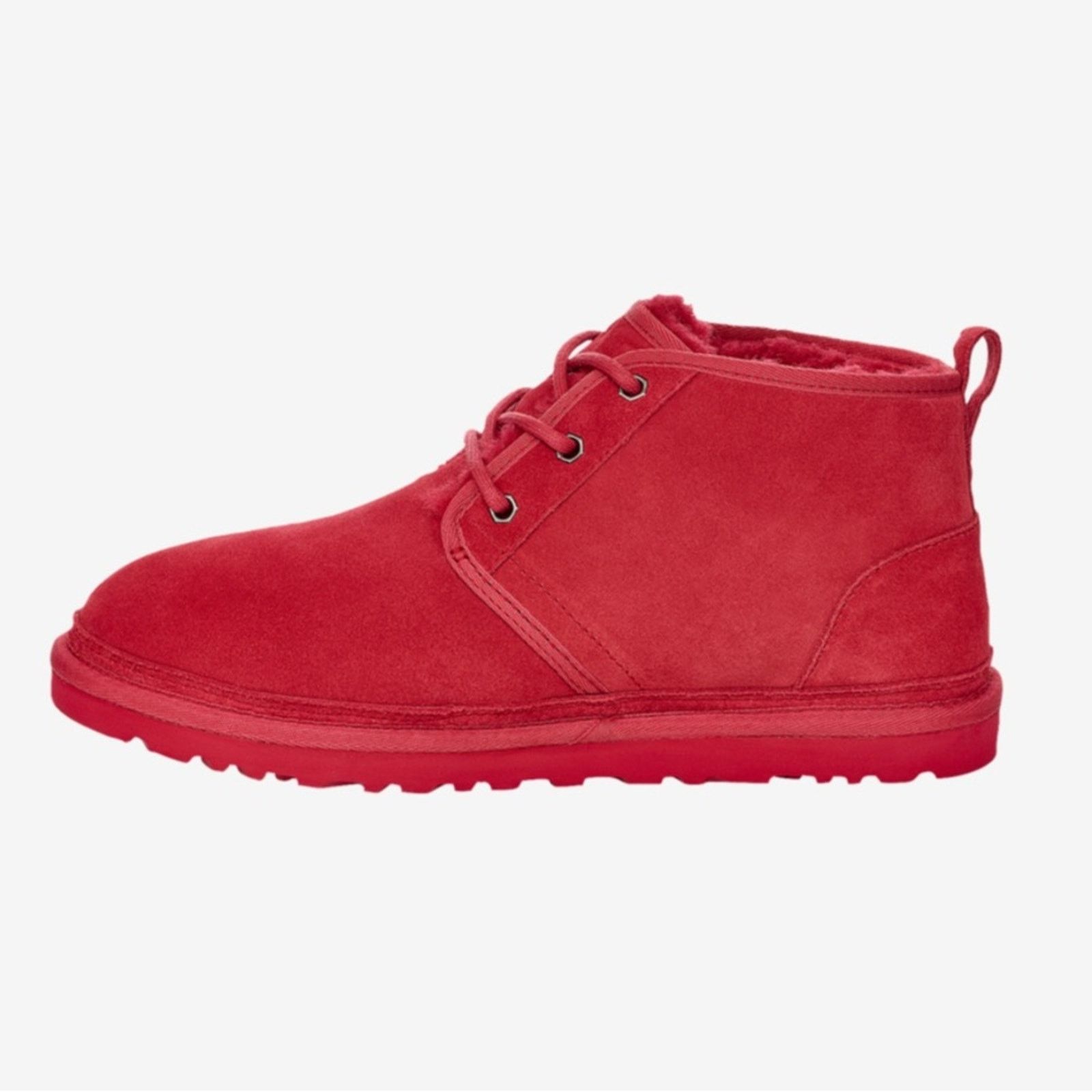 Ugg NEW UGG Suede Fur Neumal Boot Lace Ankle Booties Samba Red Size US 10 / IT 40 - 15 Thumbnail