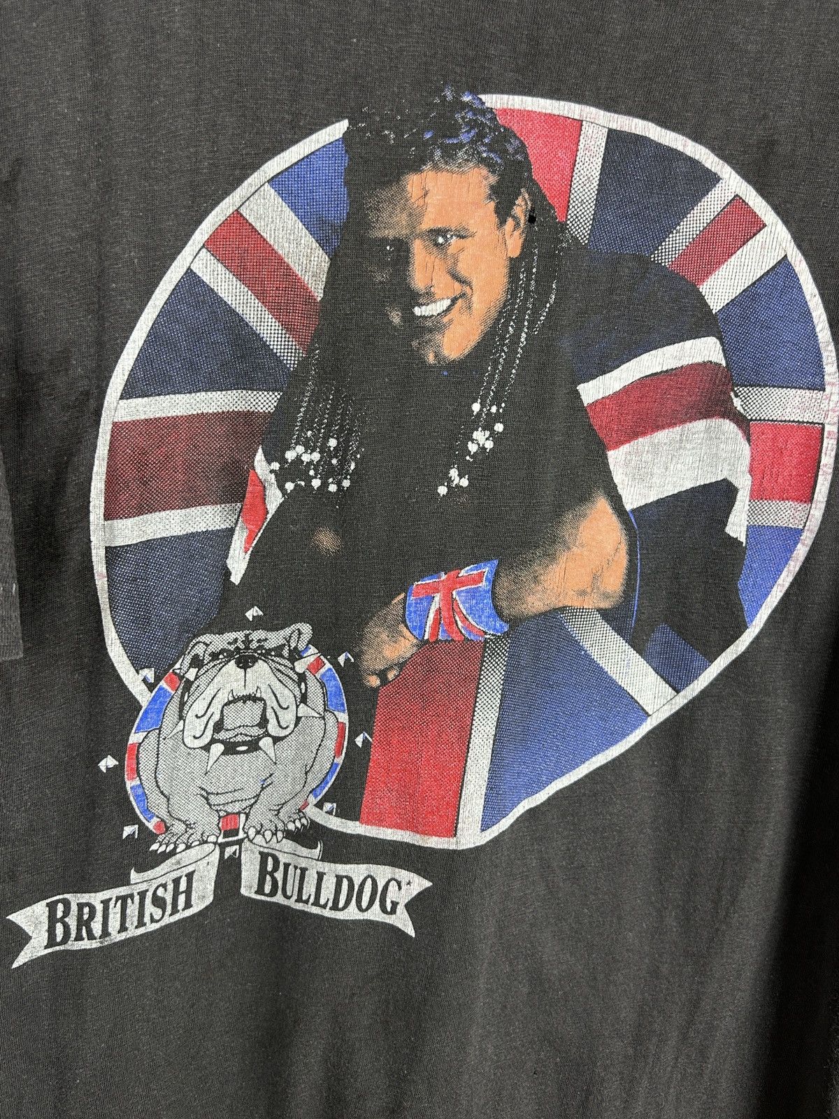 Vintage 90s Vintage British Bulldog Davey Boy Smith WWE WWF T-Shirt Size US S / EU 44-46 / 1 - 2 Thumbnail