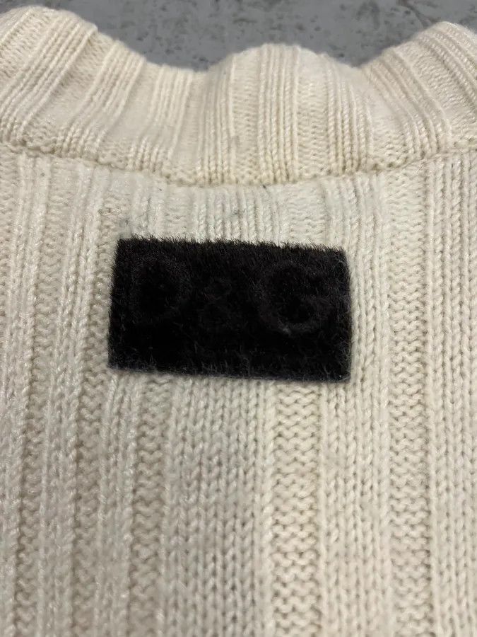 Dolce & Gabbana 2000s Dolce & Gabbana Beige Wool Zip-Up Sweater Size US S / EU 44-46 / 1 - 6 Thumbnail